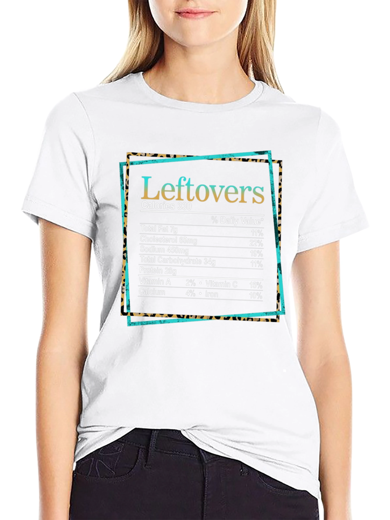 Leftovers Nutrition Facts Graphic T-Shirt