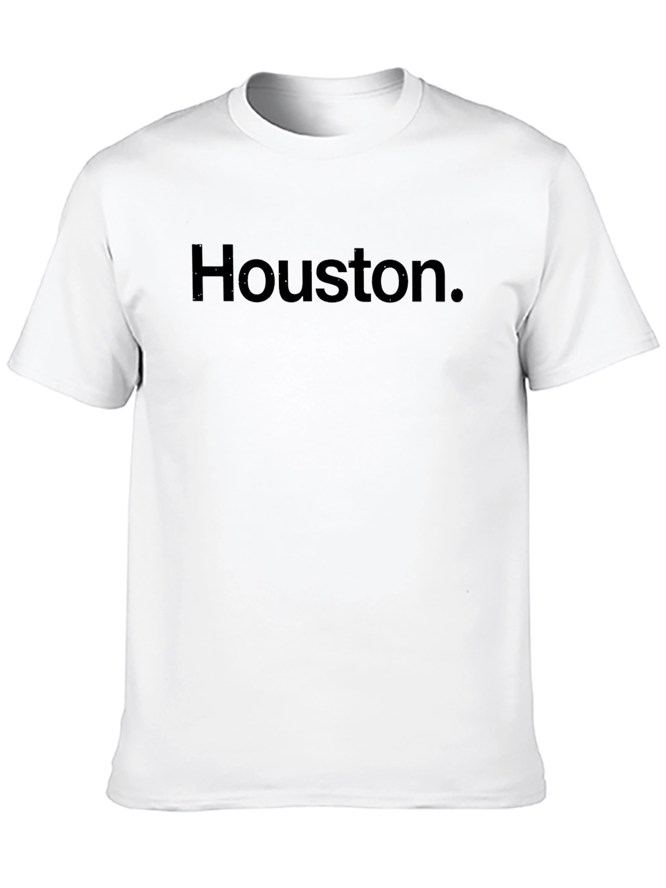 Houston Graphic Tee - Mens Black Cotton T-Shirt