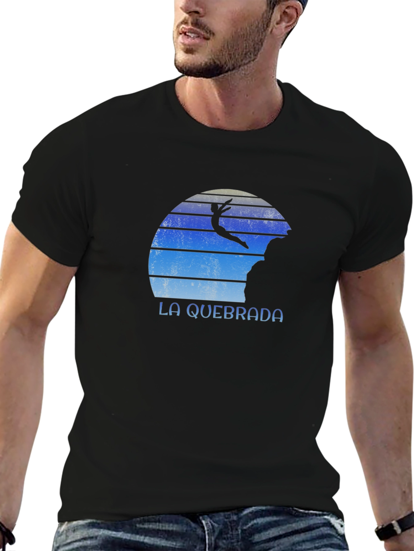La Quebrada Cliff Diver Black T-Shirt