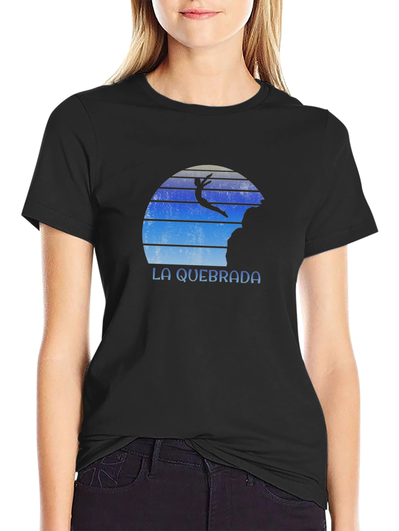 La Quebrada Cliff Diver Black T-Shirt