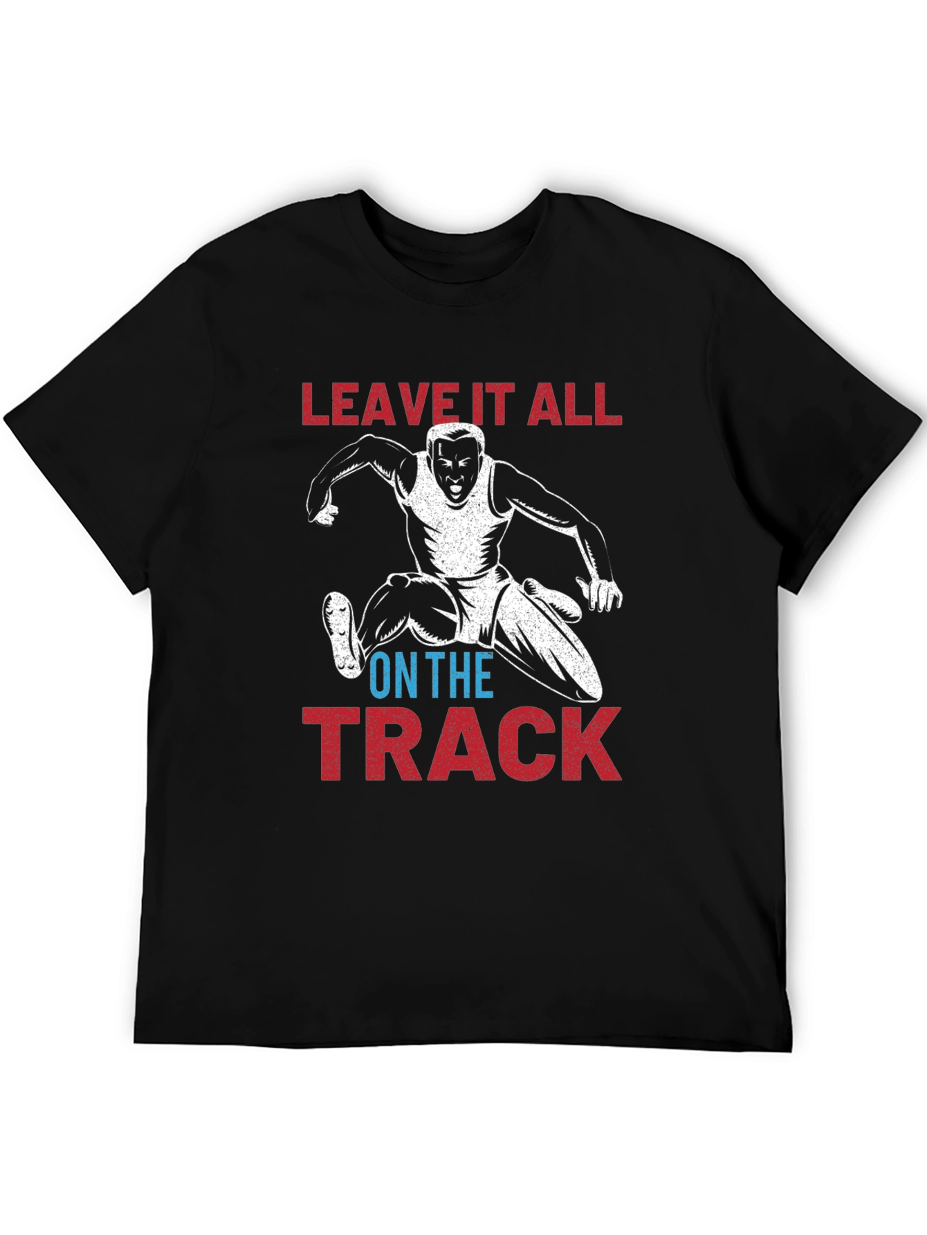Leave It All on the Track Black T-Shirt