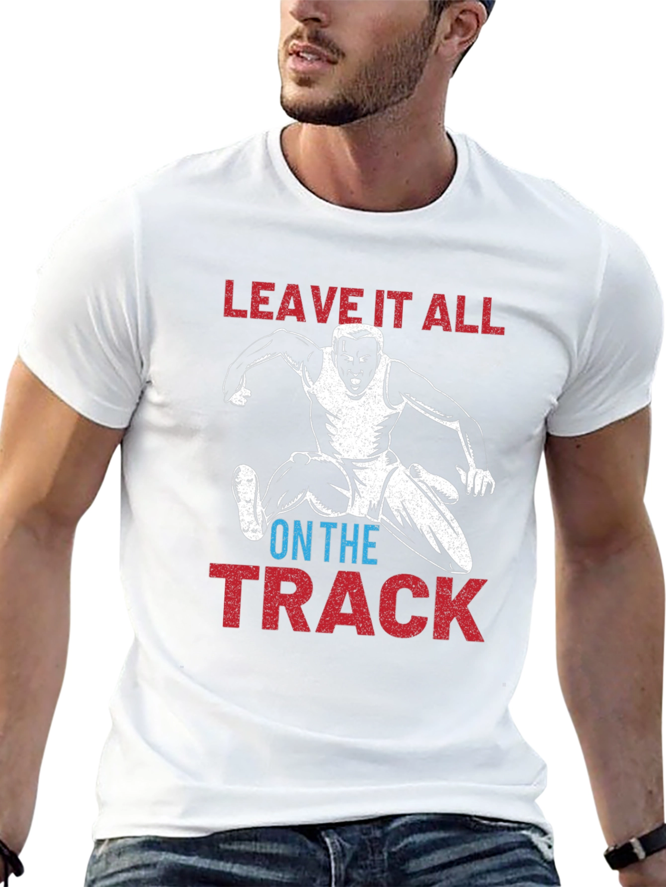 Leave It All on the Track Black T-Shirt