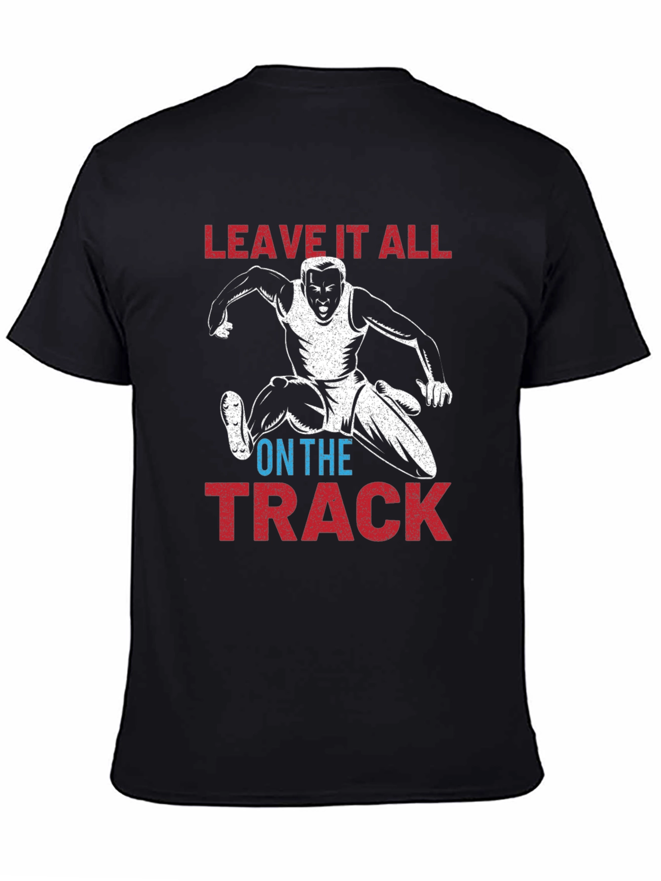 Leave It All on the Track Black T-Shirt