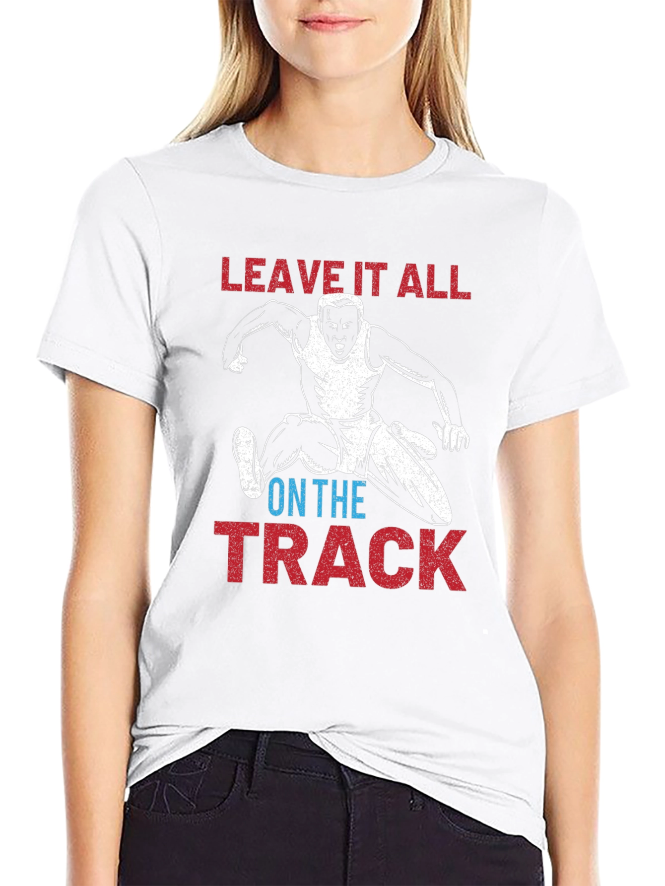 Leave It All on the Track Black T-Shirt