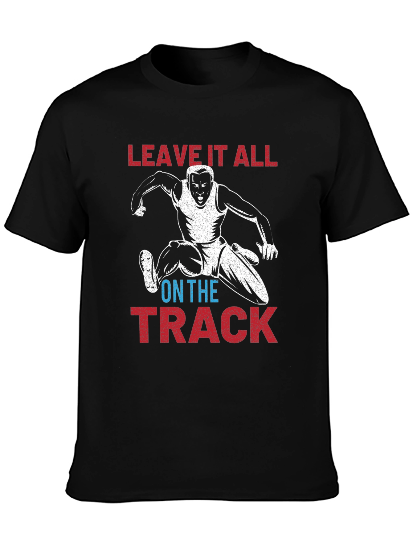 Leave It All on the Track Black T-Shirt