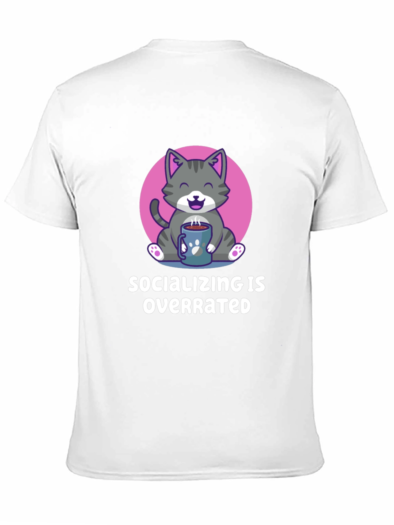 Socializing Is Overrated Cat T-Shirt