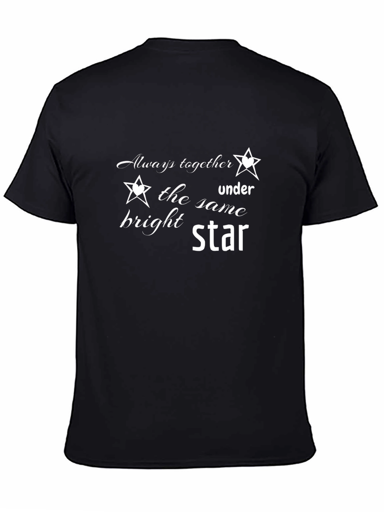 Always Together Under The Same Star Black T-Shirt