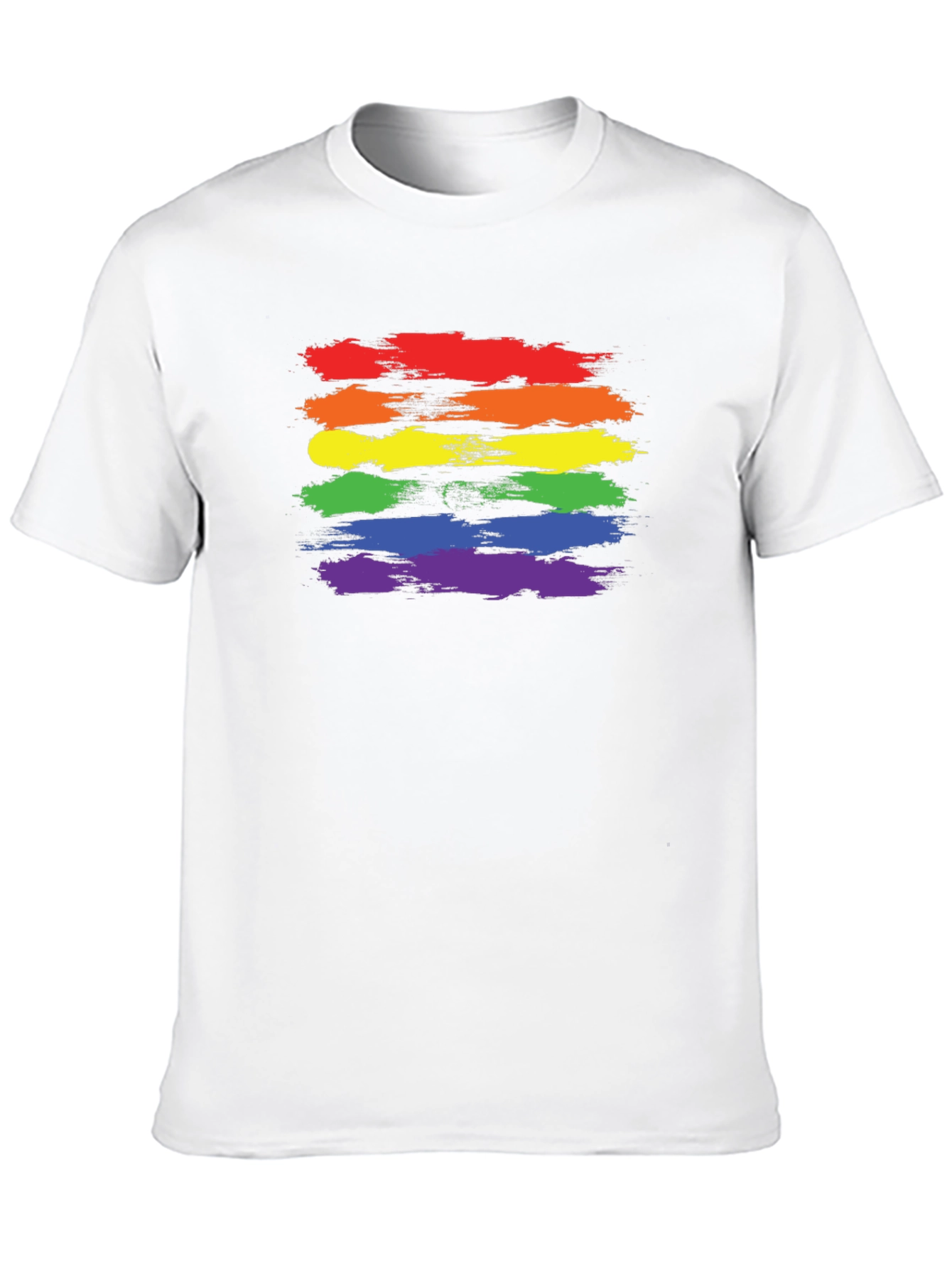 LGBT Pride T-Shirt - Rainbow Brush Strokes