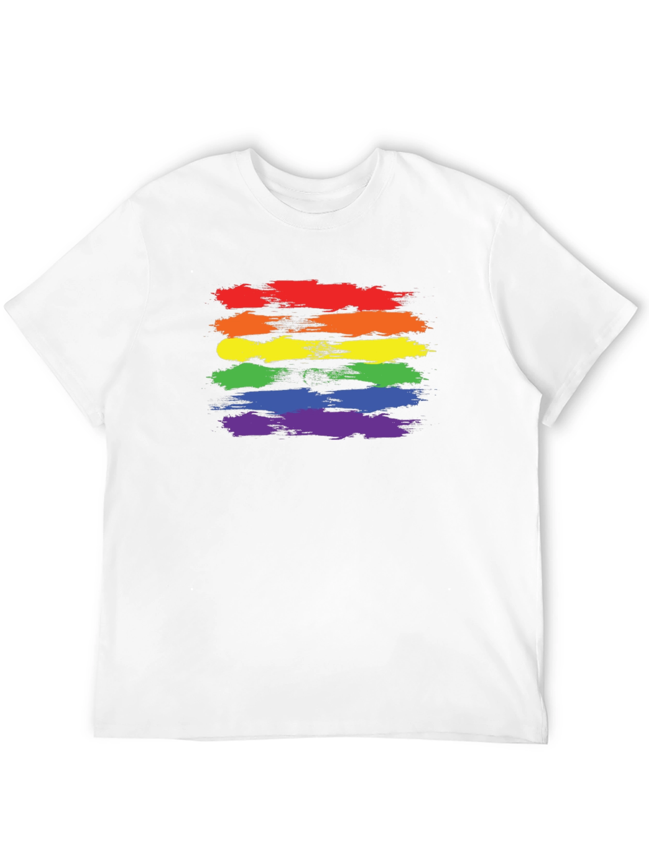 LGBT Pride T-Shirt - Rainbow Brush Strokes