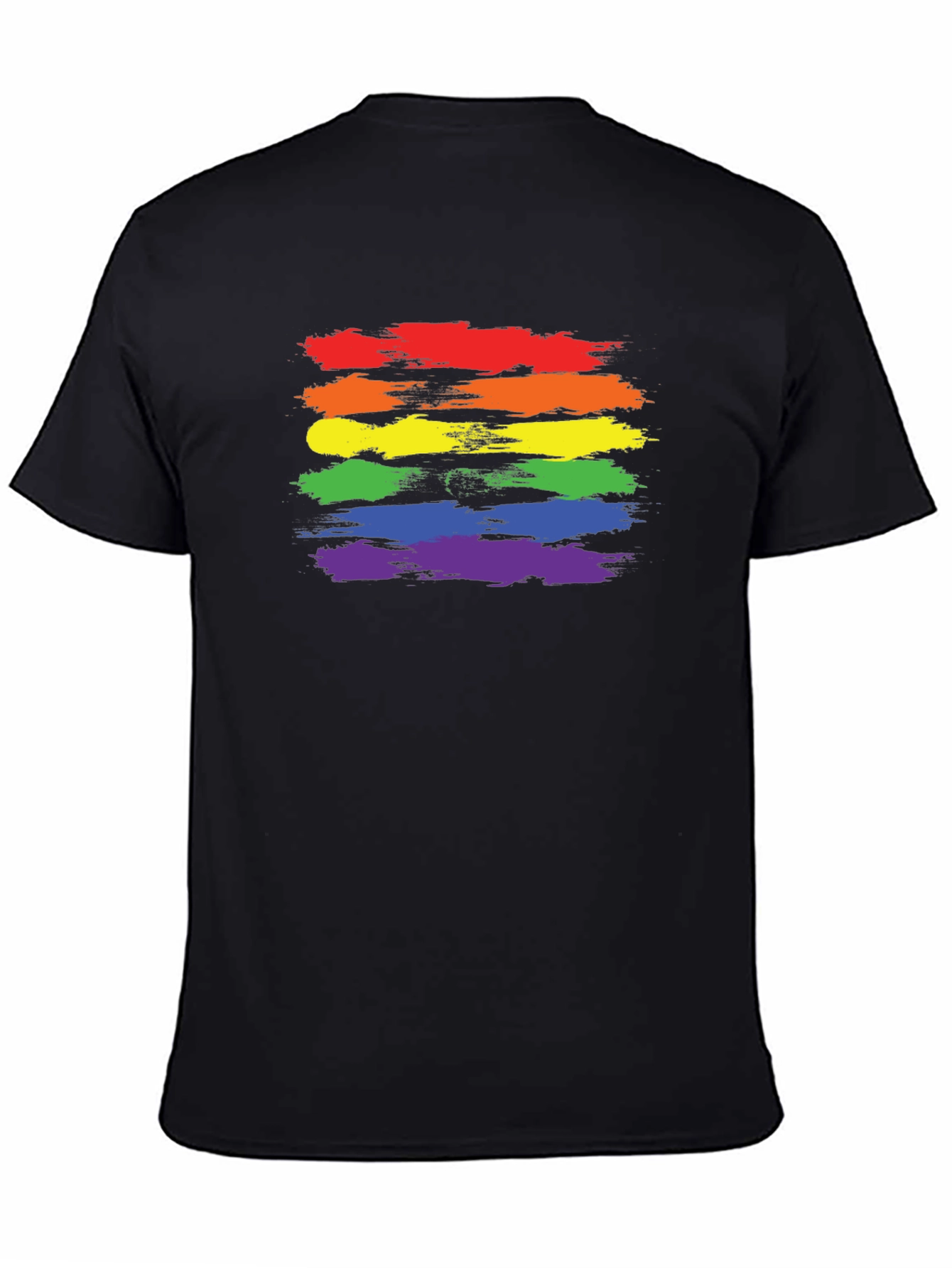 LGBT Pride T-Shirt - Rainbow Brush Strokes