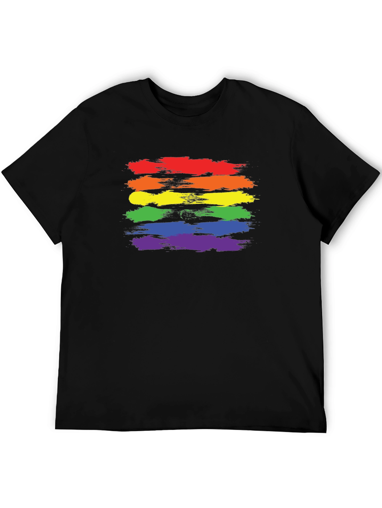LGBT Pride T-Shirt - Rainbow Brush Strokes