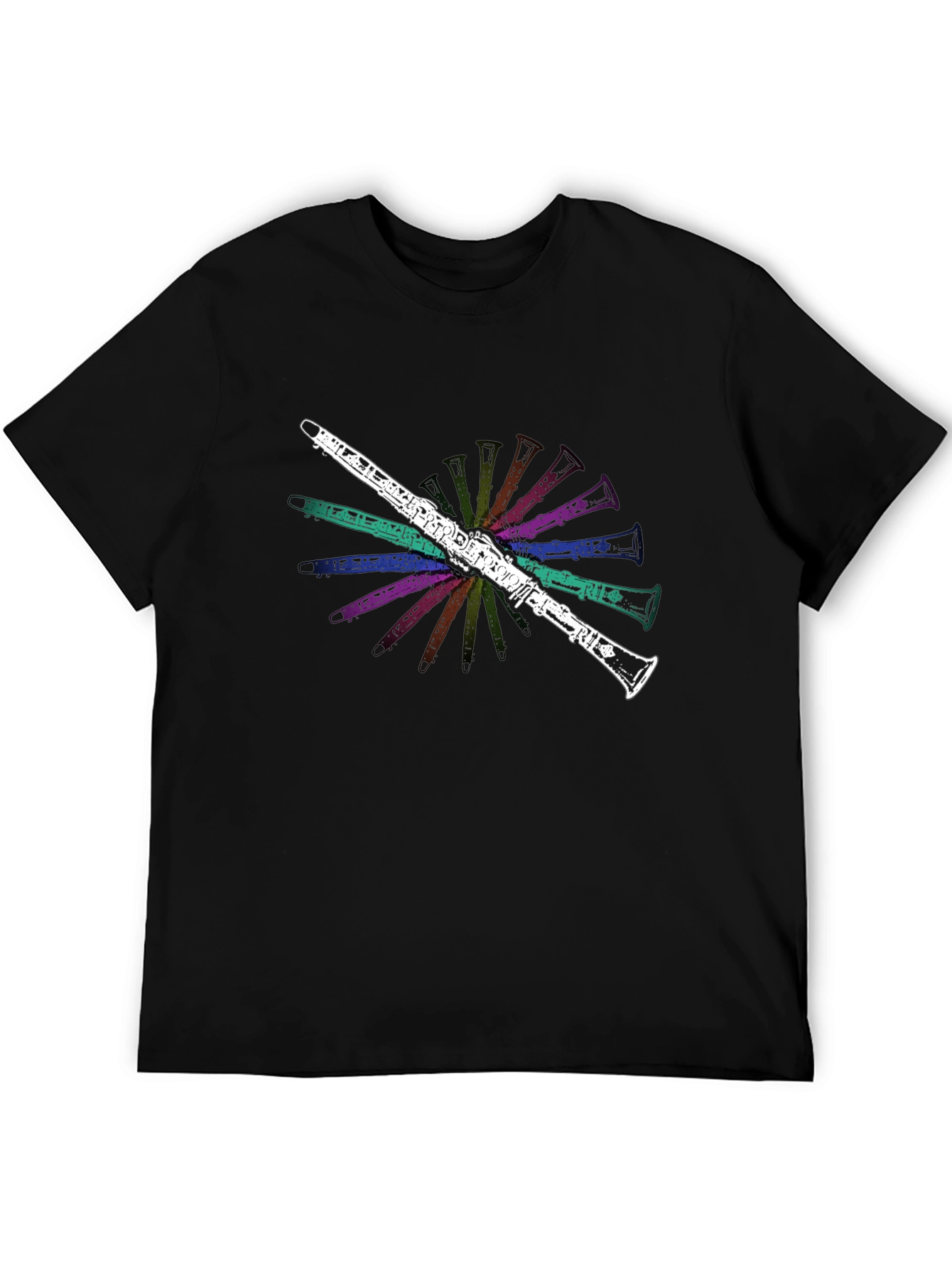 Clarinet Burst Graphic Tee - Musicians Black T-Shirt