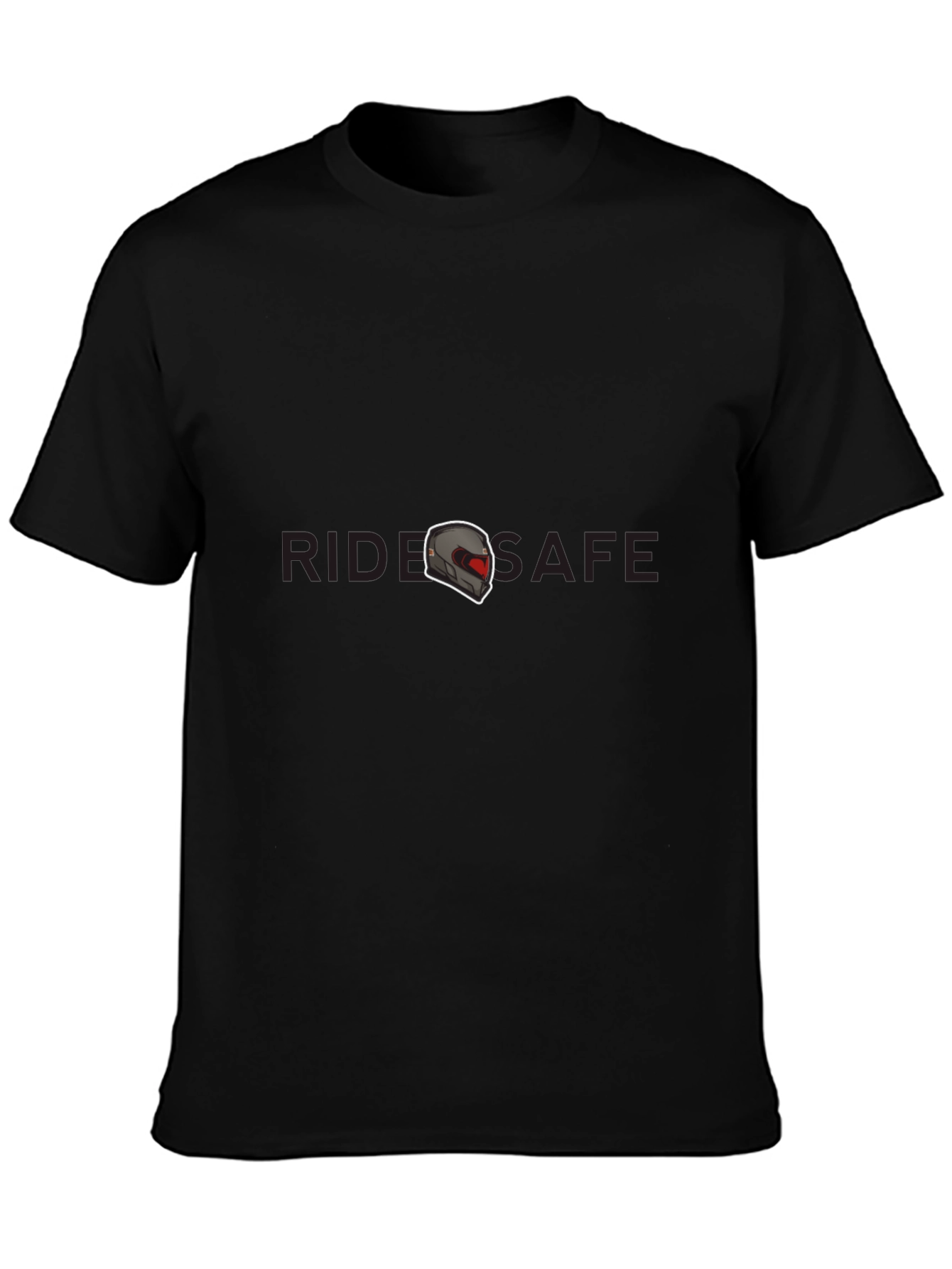 Ride Safe Graphic Tee - Black Crew Neck T-Shirt