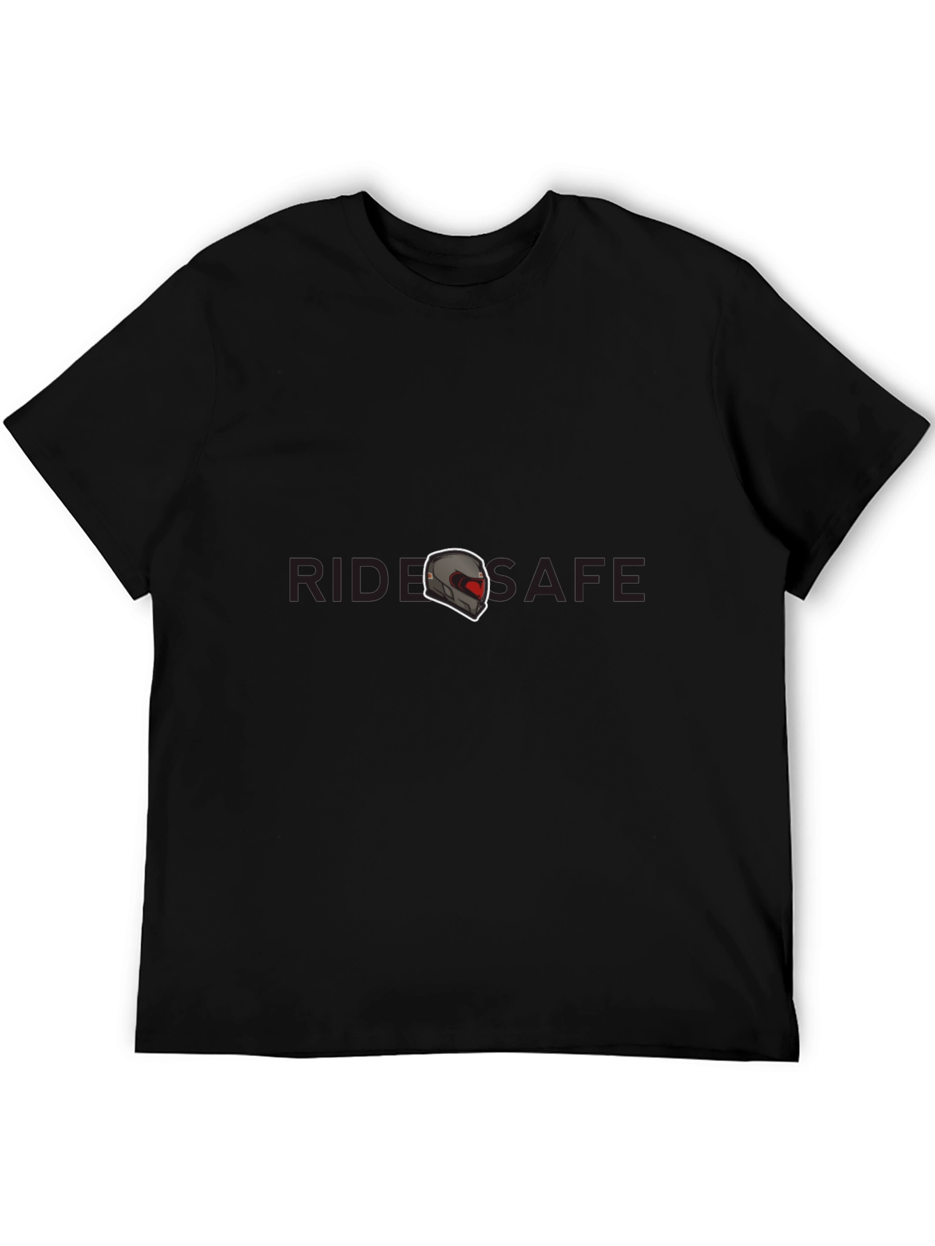 Ride Safe Graphic Tee - Black Crew Neck T-Shirt