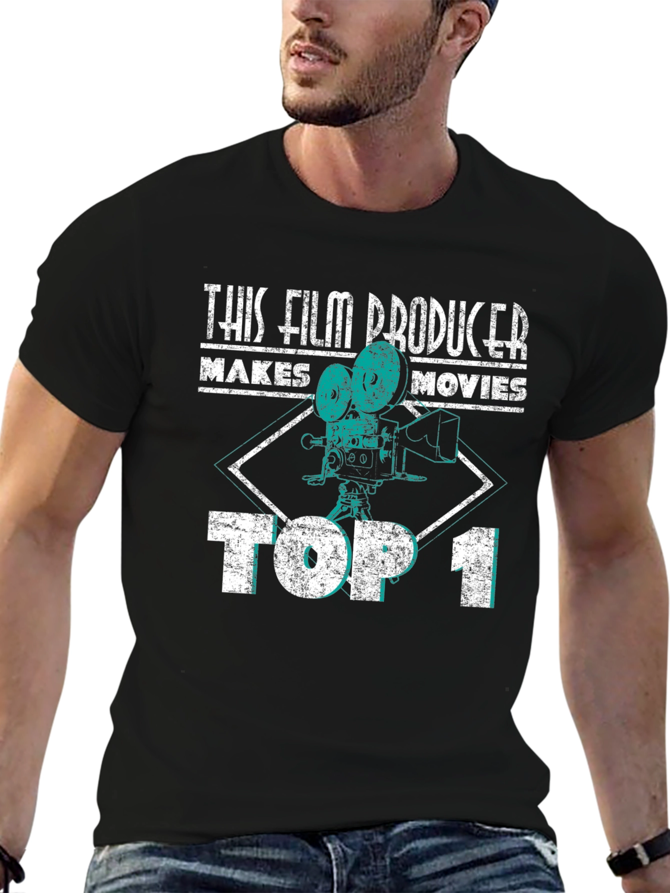 Film Producer T-Shirt - Makes Movies Top 1