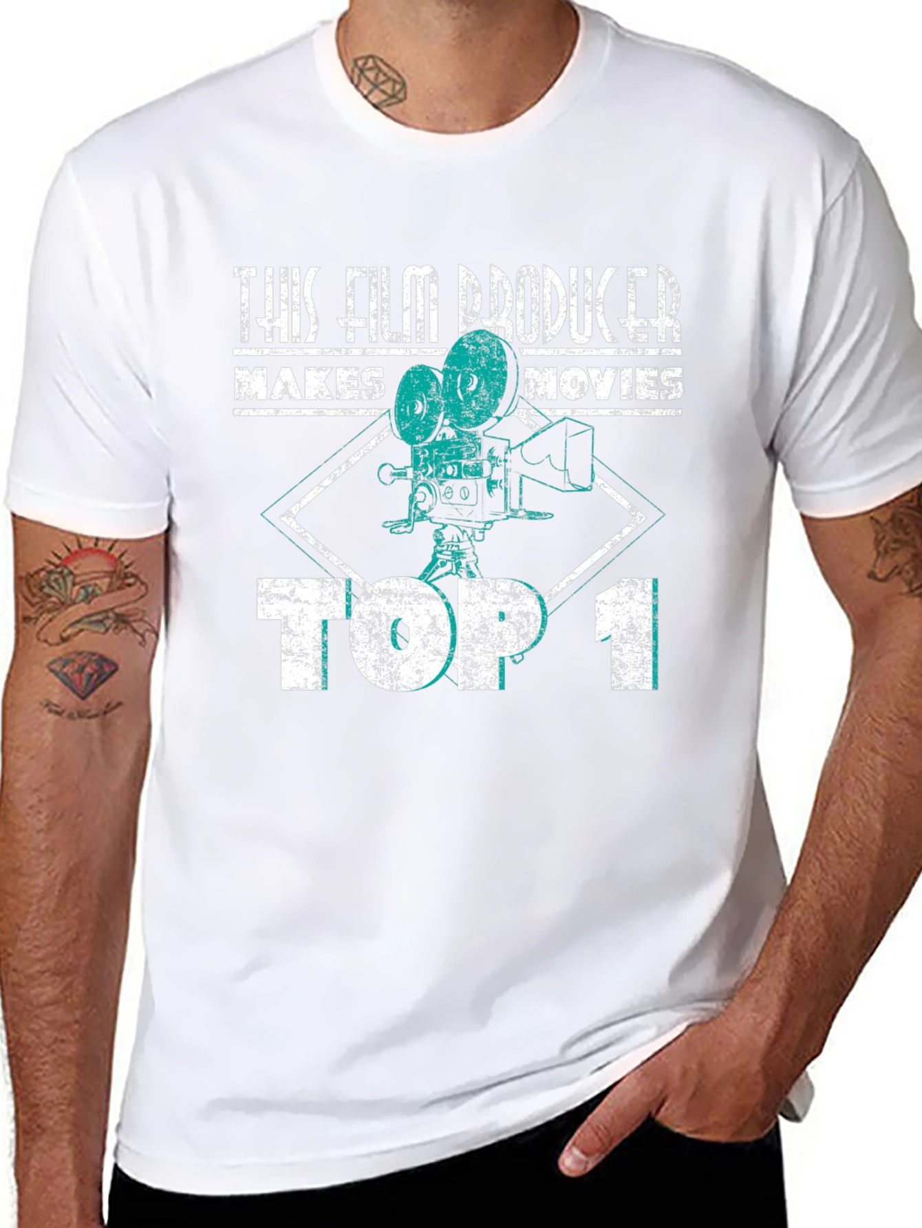 Film Producer T-Shirt - Makes Movies Top 1