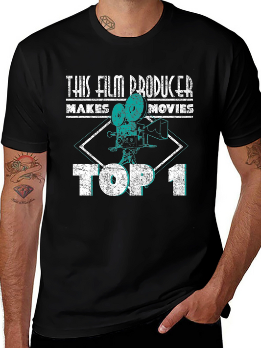 Film Producer T-Shirt - Makes Movies Top 1