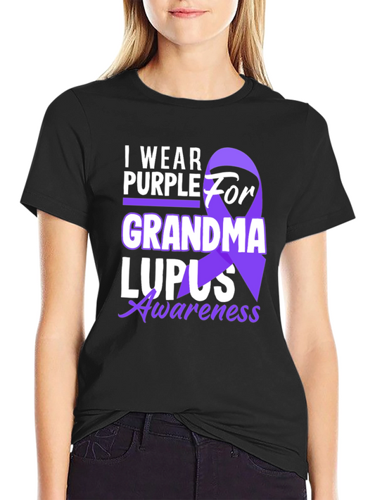 I Wear Purple For Grandma Lupus Awareness T-Shirt