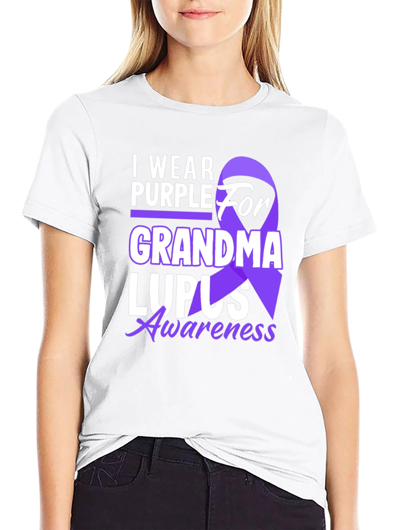 I Wear Purple For Grandma Lupus Awareness T-Shirt