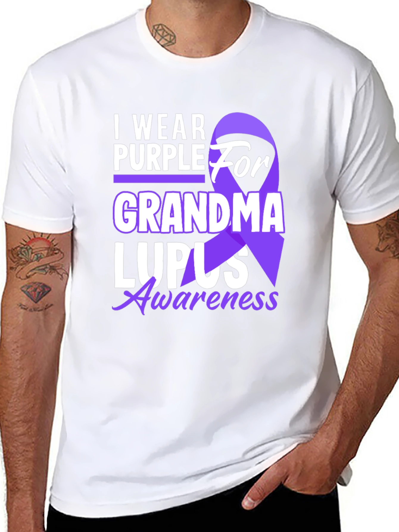 I Wear Purple For Grandma Lupus Awareness T-Shirt