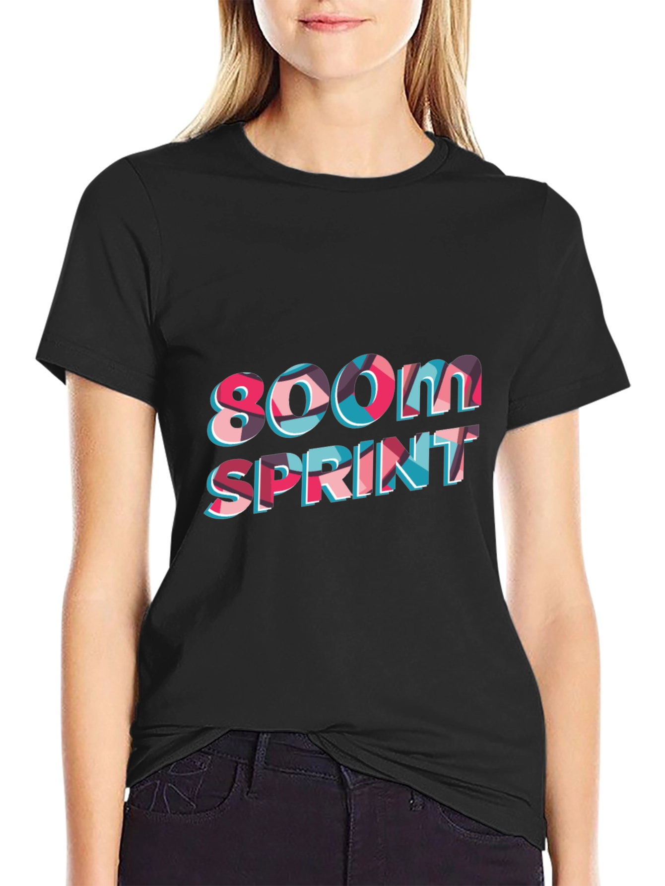 800M Sprint Black T-Shirt