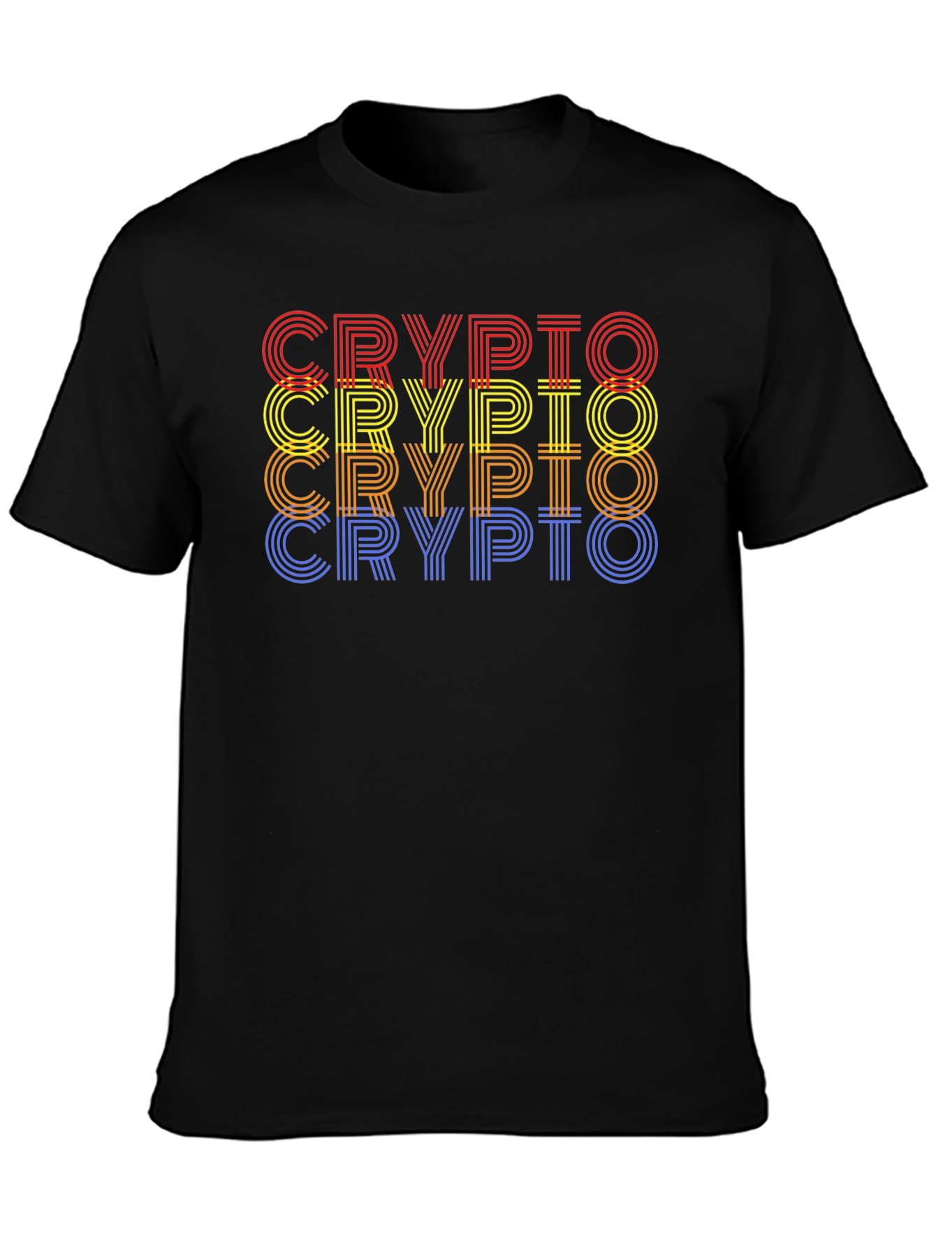 Retro Crypto Stacked Graphic Tee