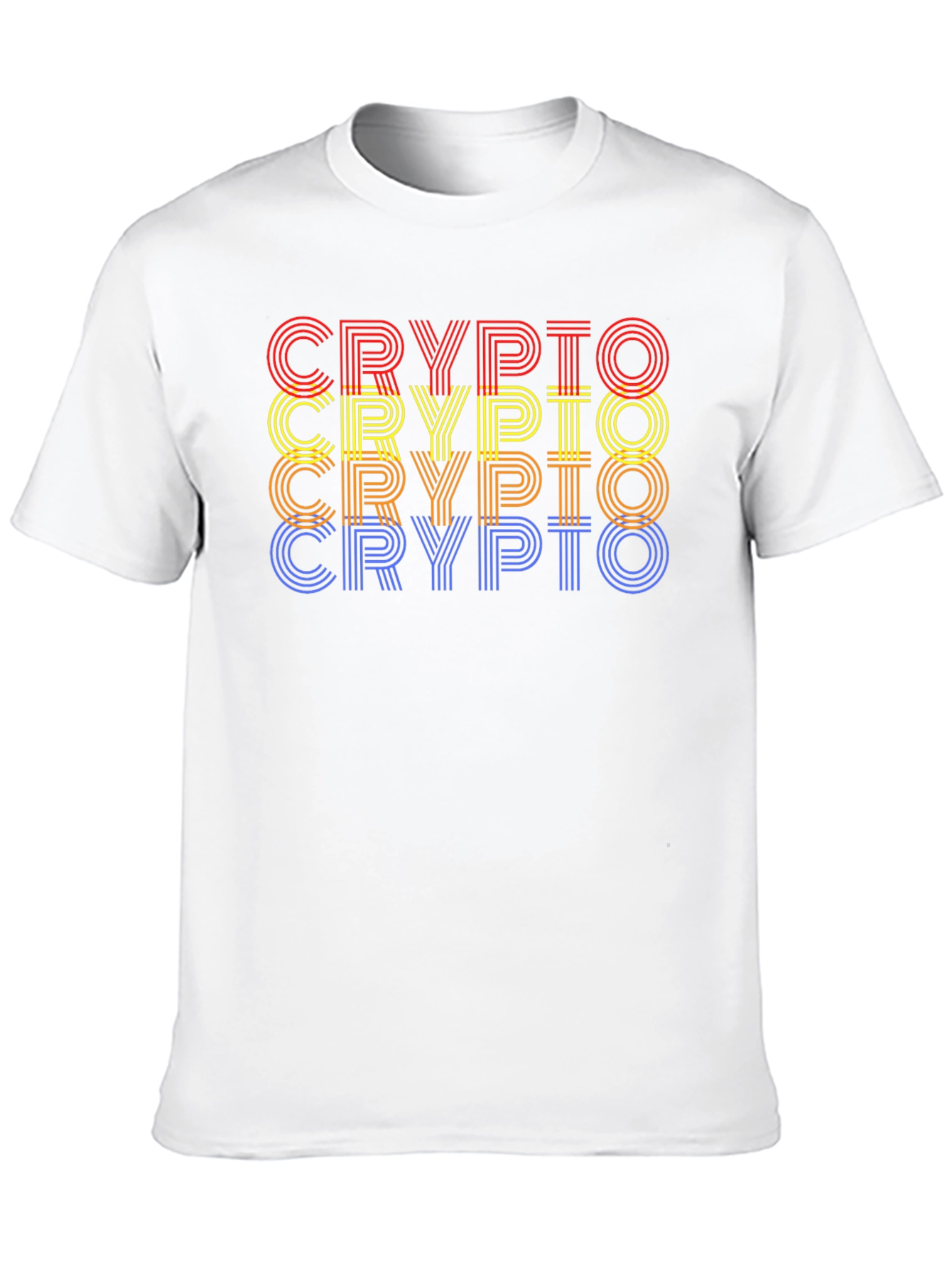 Retro Crypto Stacked Graphic Tee