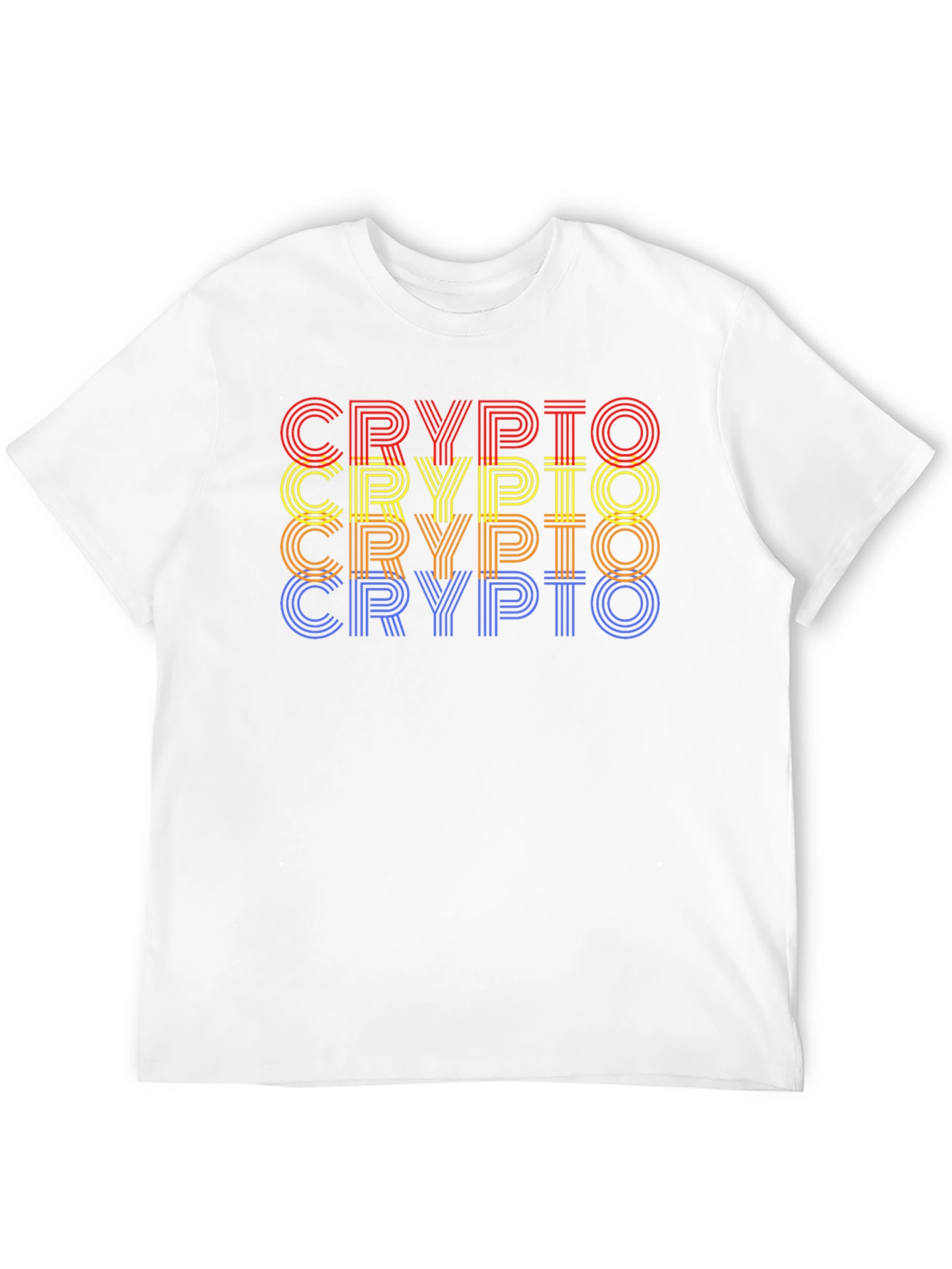 Retro Crypto Stacked Graphic Tee