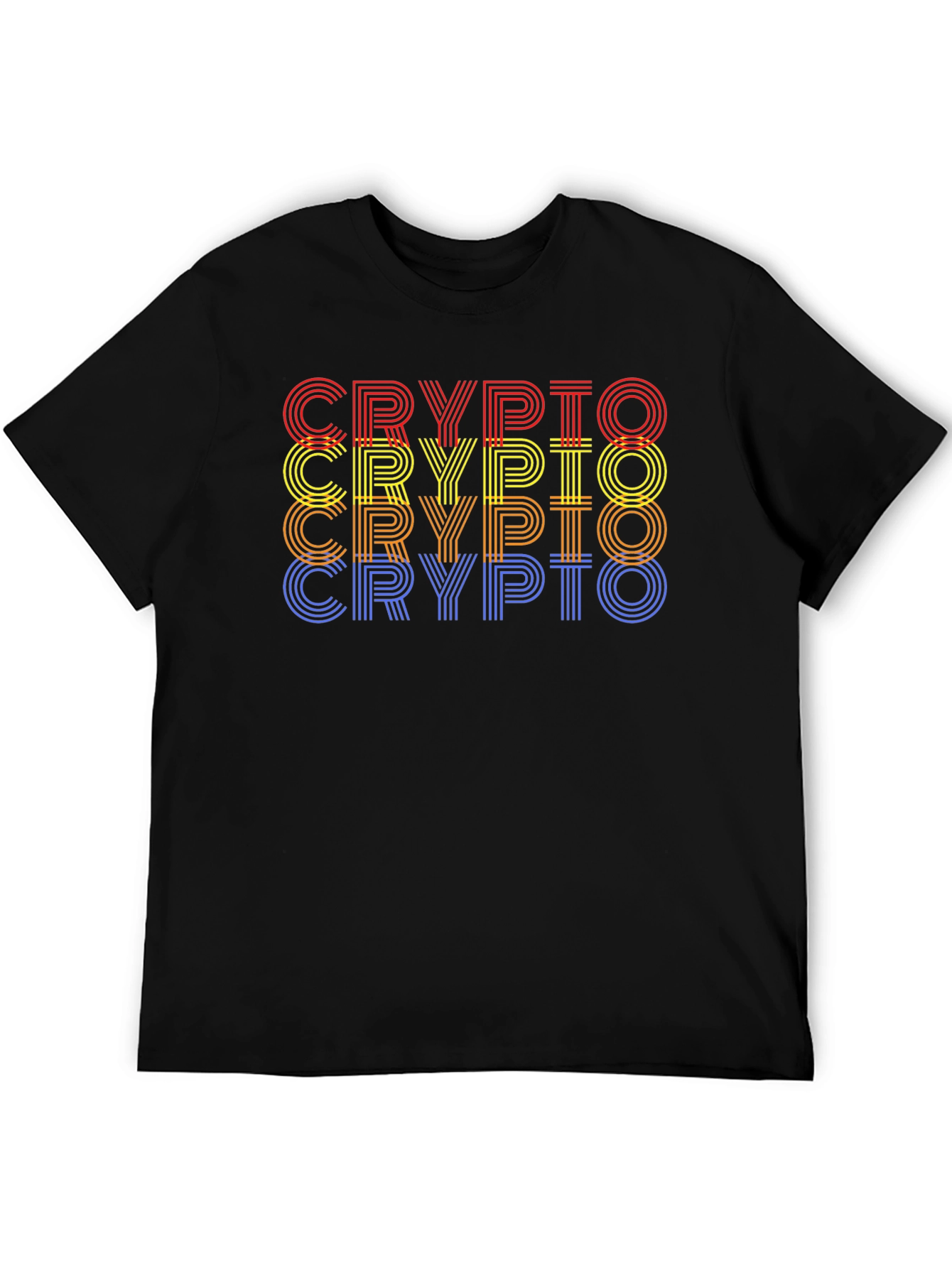Retro Crypto Stacked Graphic Tee
