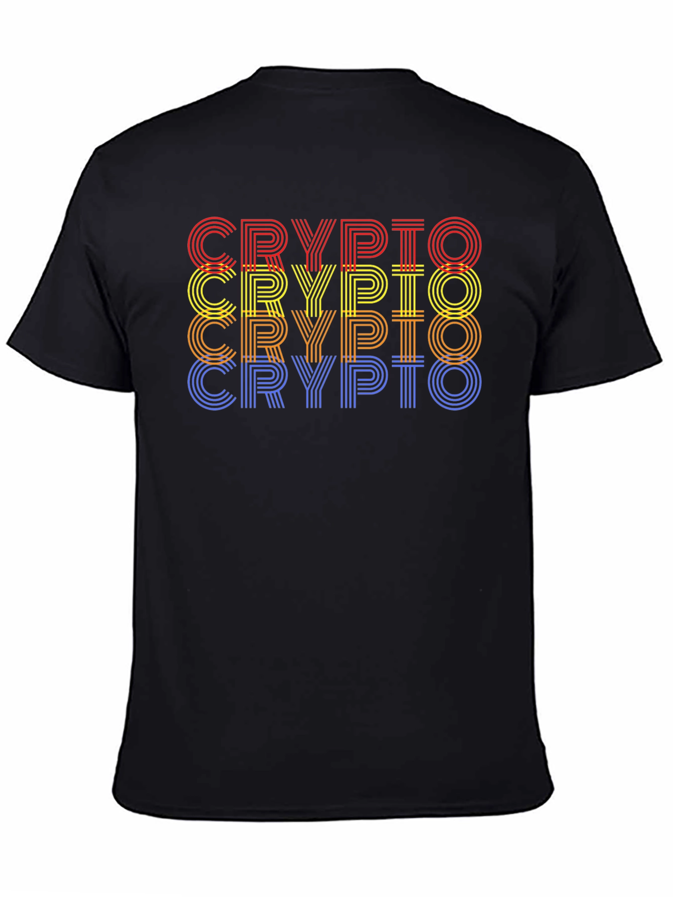 Retro Crypto Stacked Graphic Tee