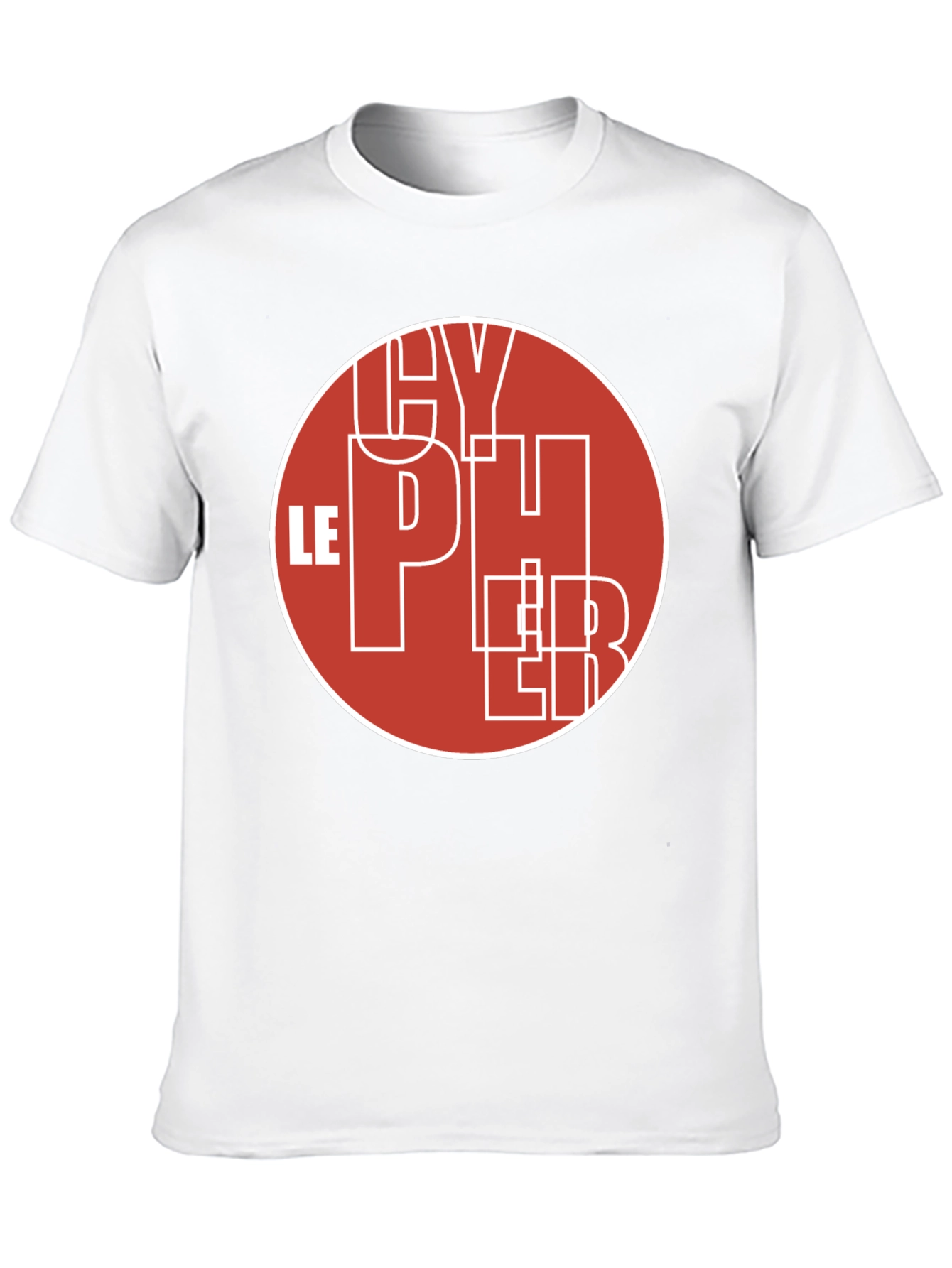 Cypher Graphic Tee - Modern Red and White Design