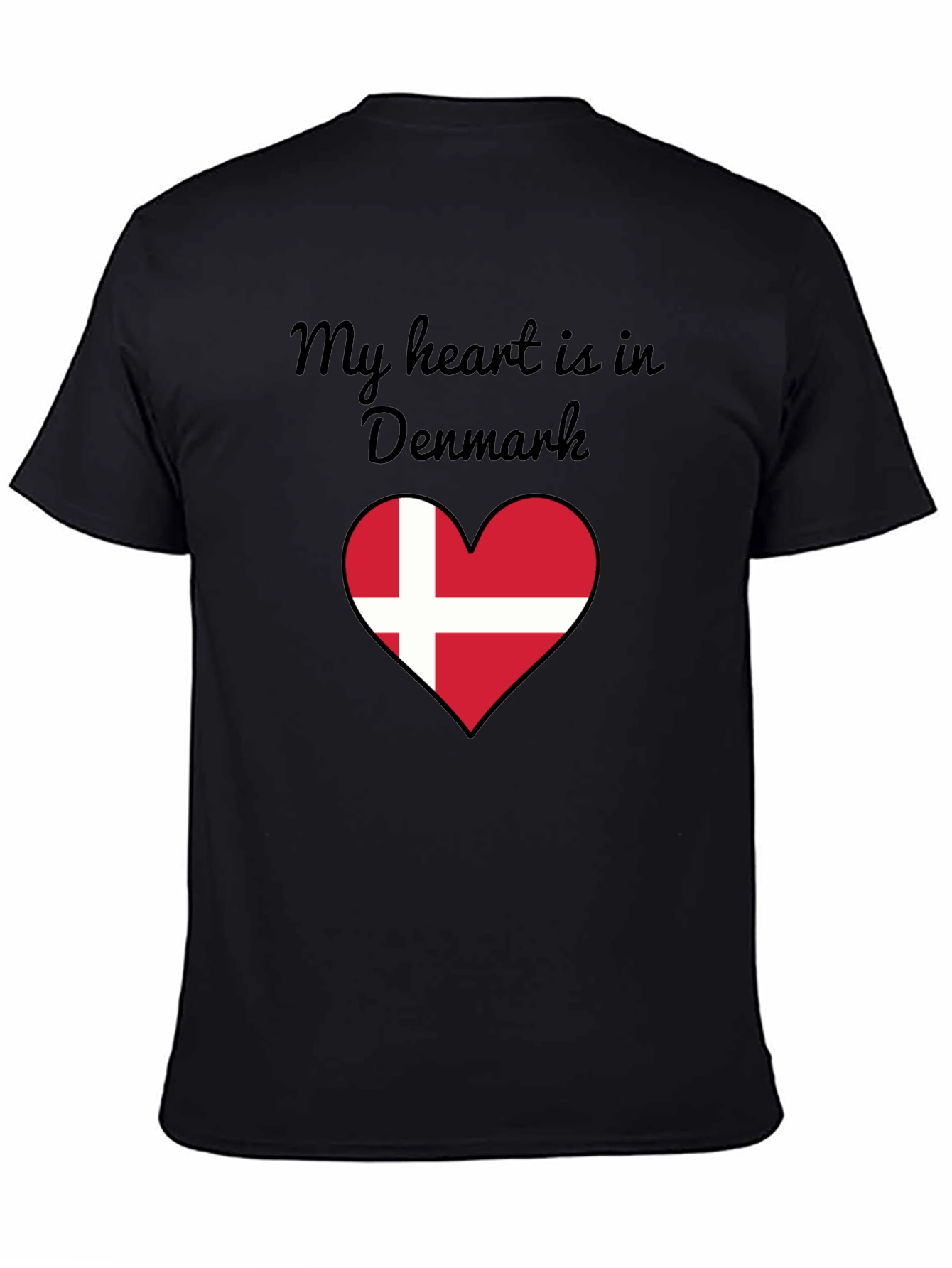 Denmark Heart Flag Graphic T-Shirt