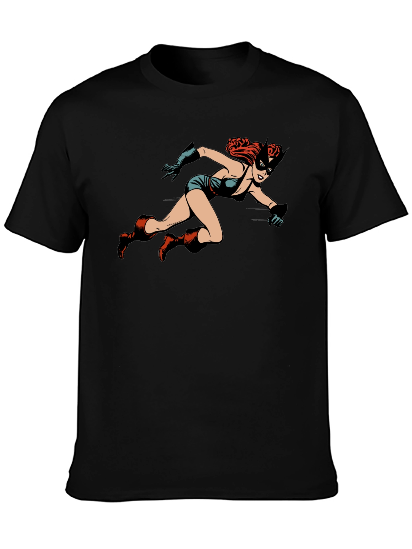 Retro Comic Book Heroine Graphic T-Shirt - Unisex