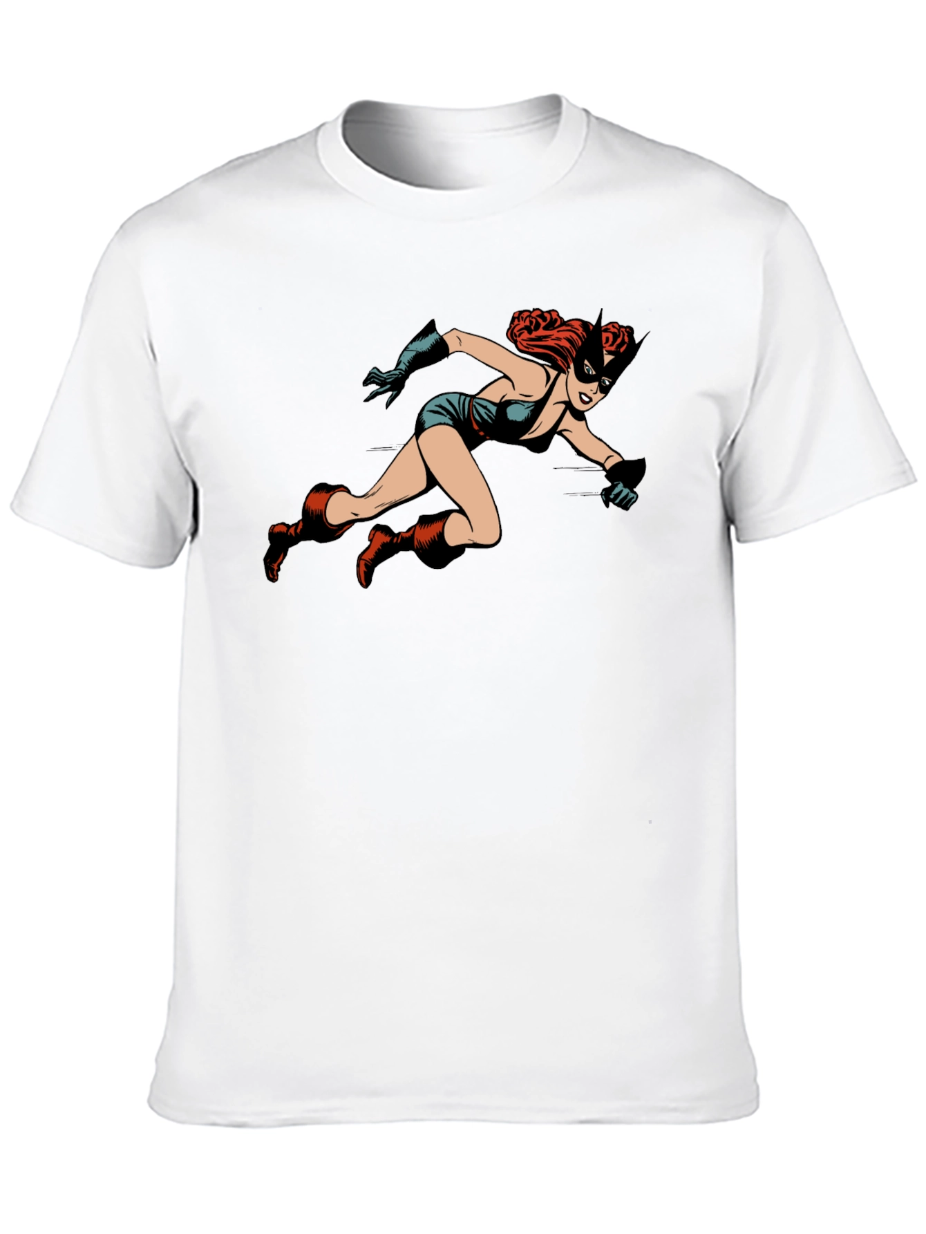 Retro Comic Book Heroine Graphic T-Shirt - Unisex
