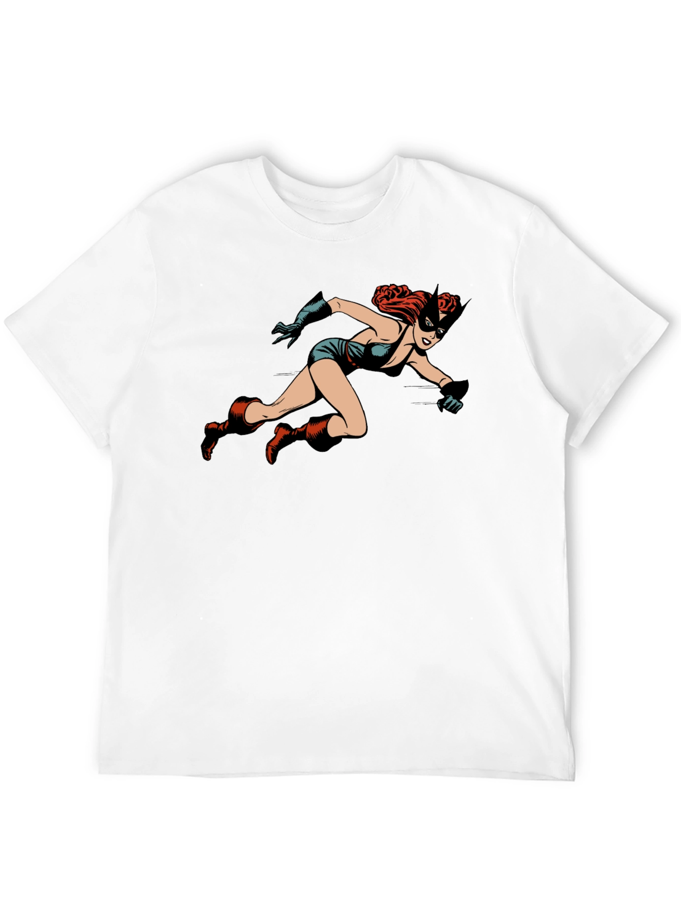 Retro Comic Book Heroine Graphic T-Shirt - Unisex