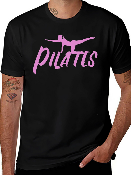 Pilates Pose Graphic Tee - Black