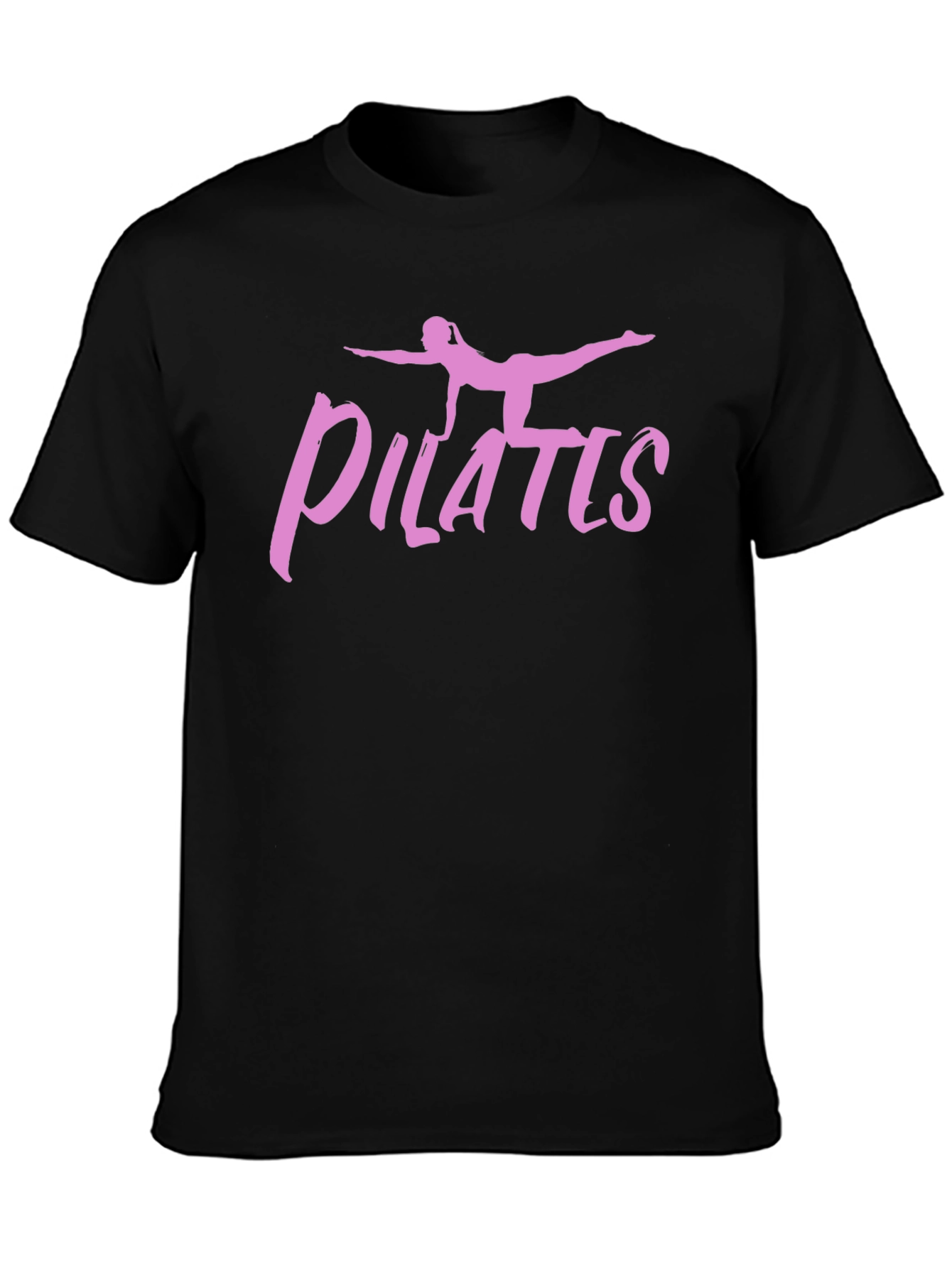 Pilates Pose Graphic Tee - Black