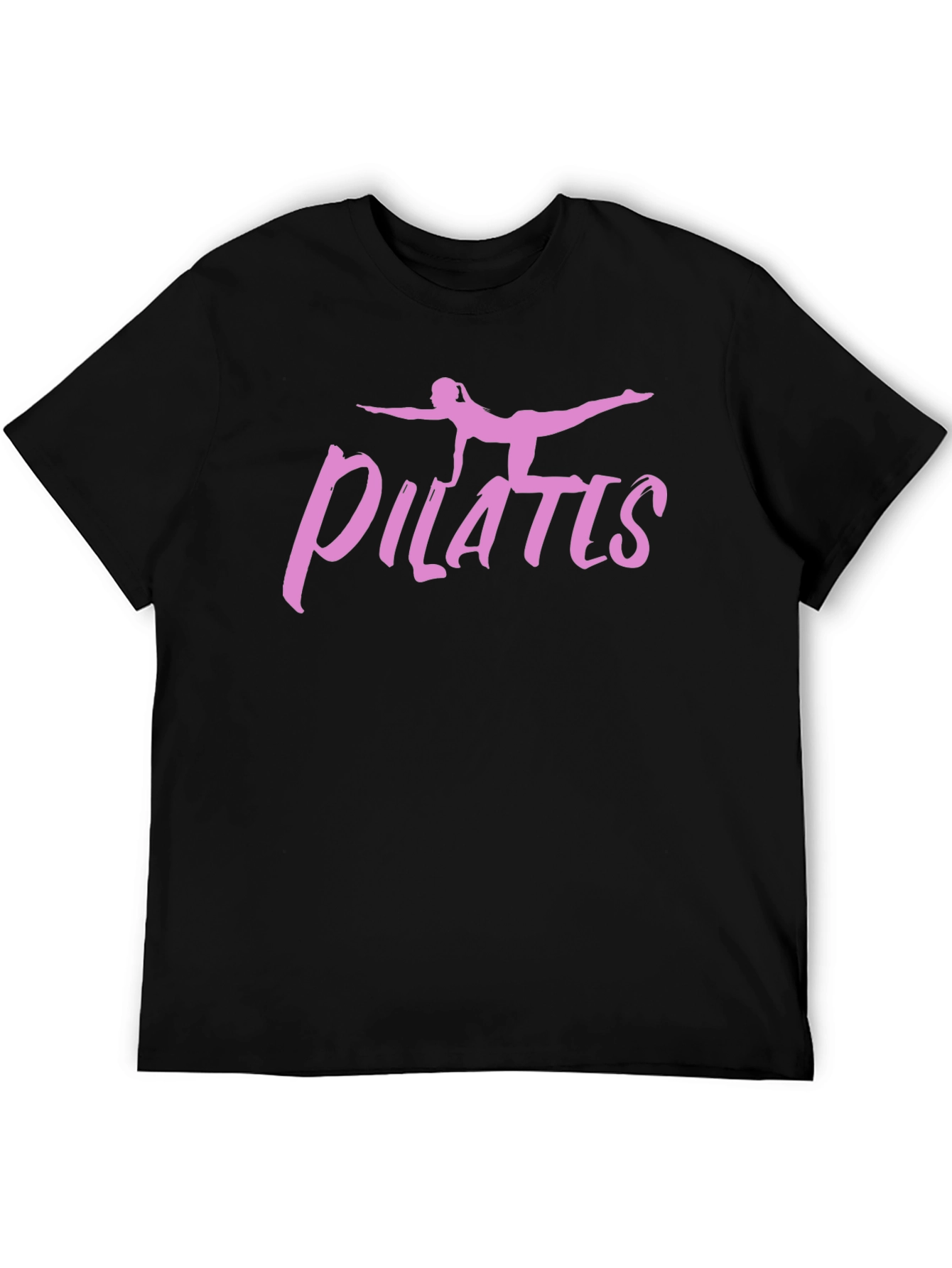 Pilates Pose Graphic Tee - Black
