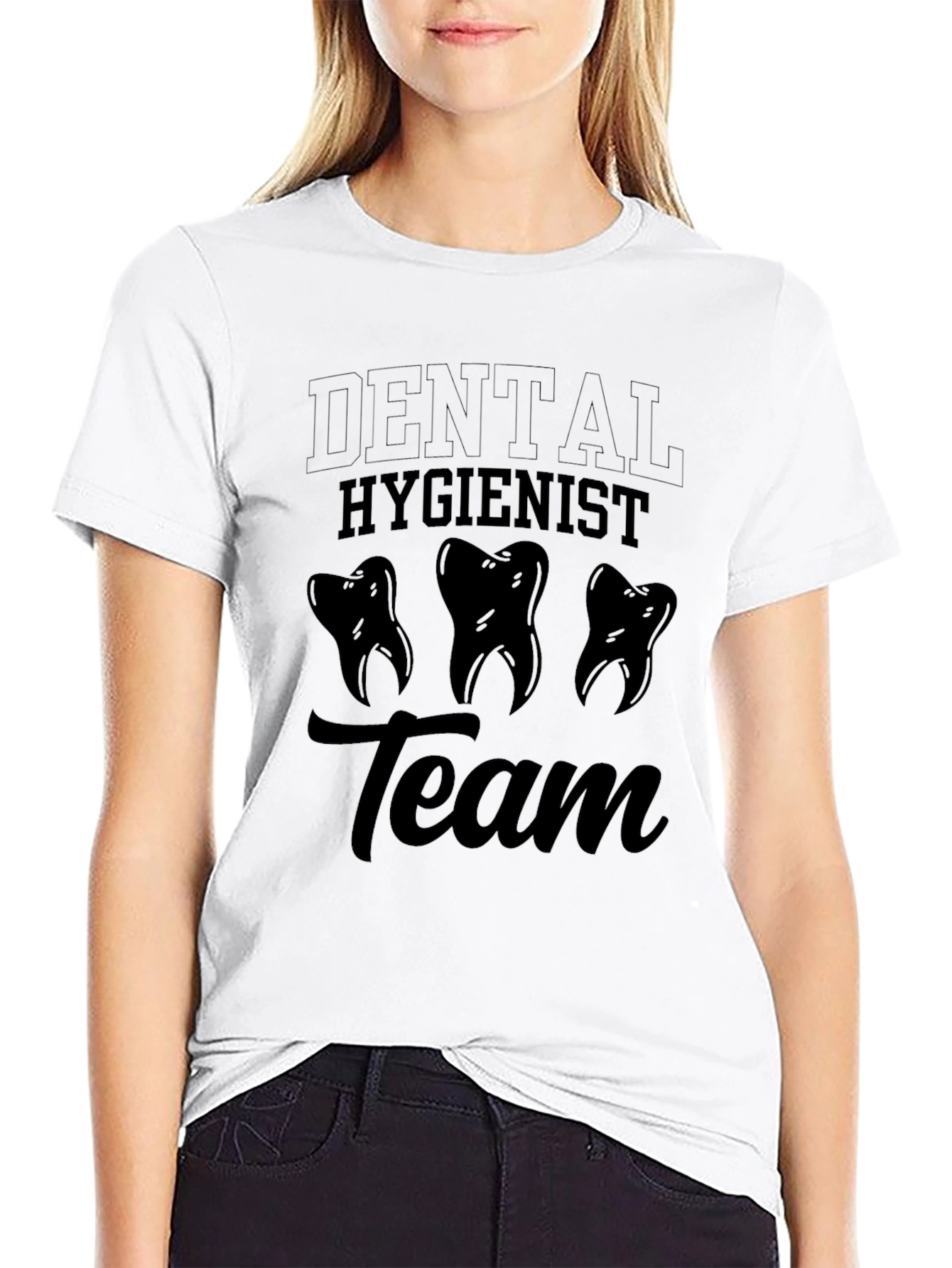Dental Hygienist Team T-Shirt - Black