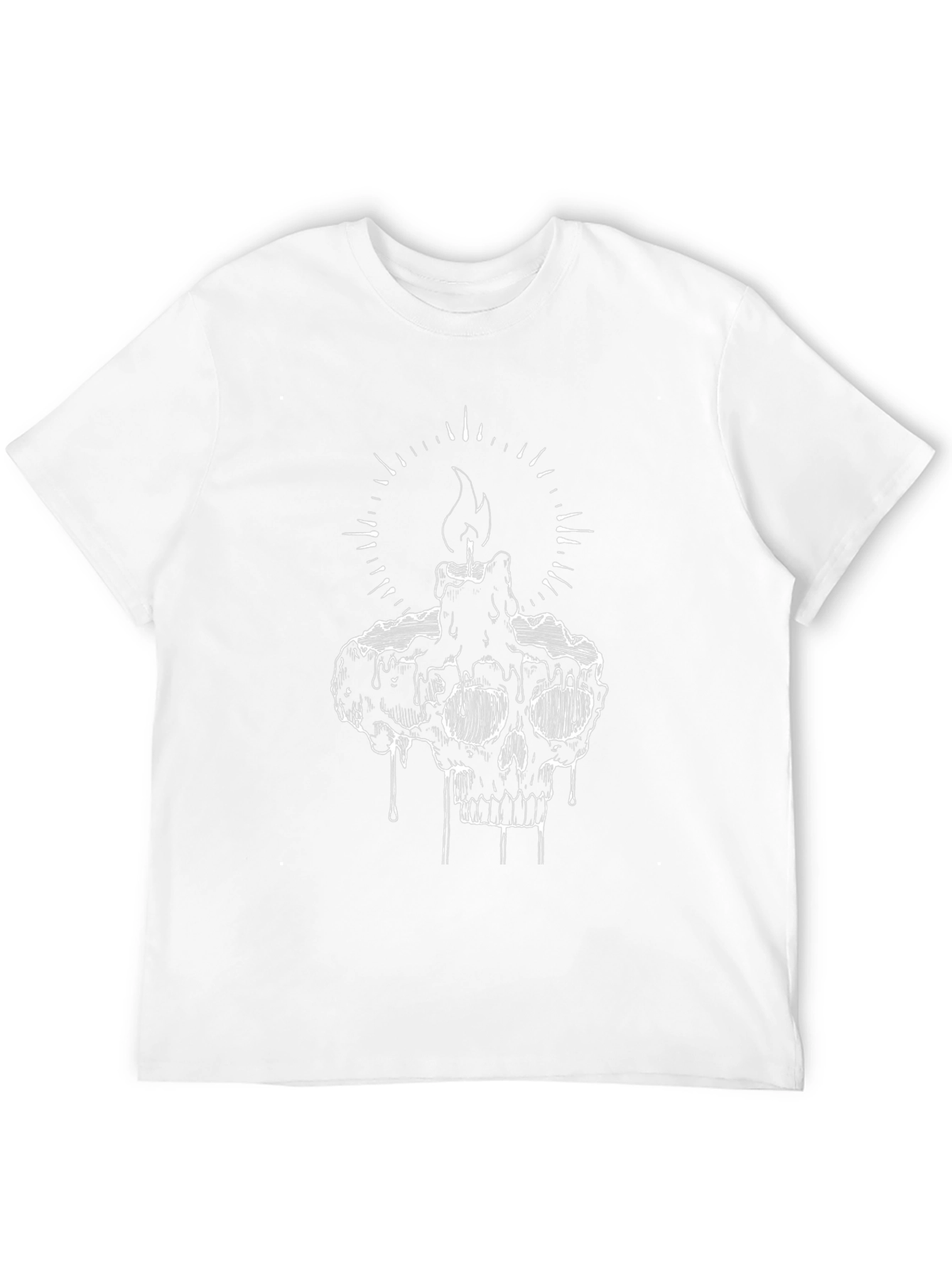 Skull Candle Graphic Tee - Black