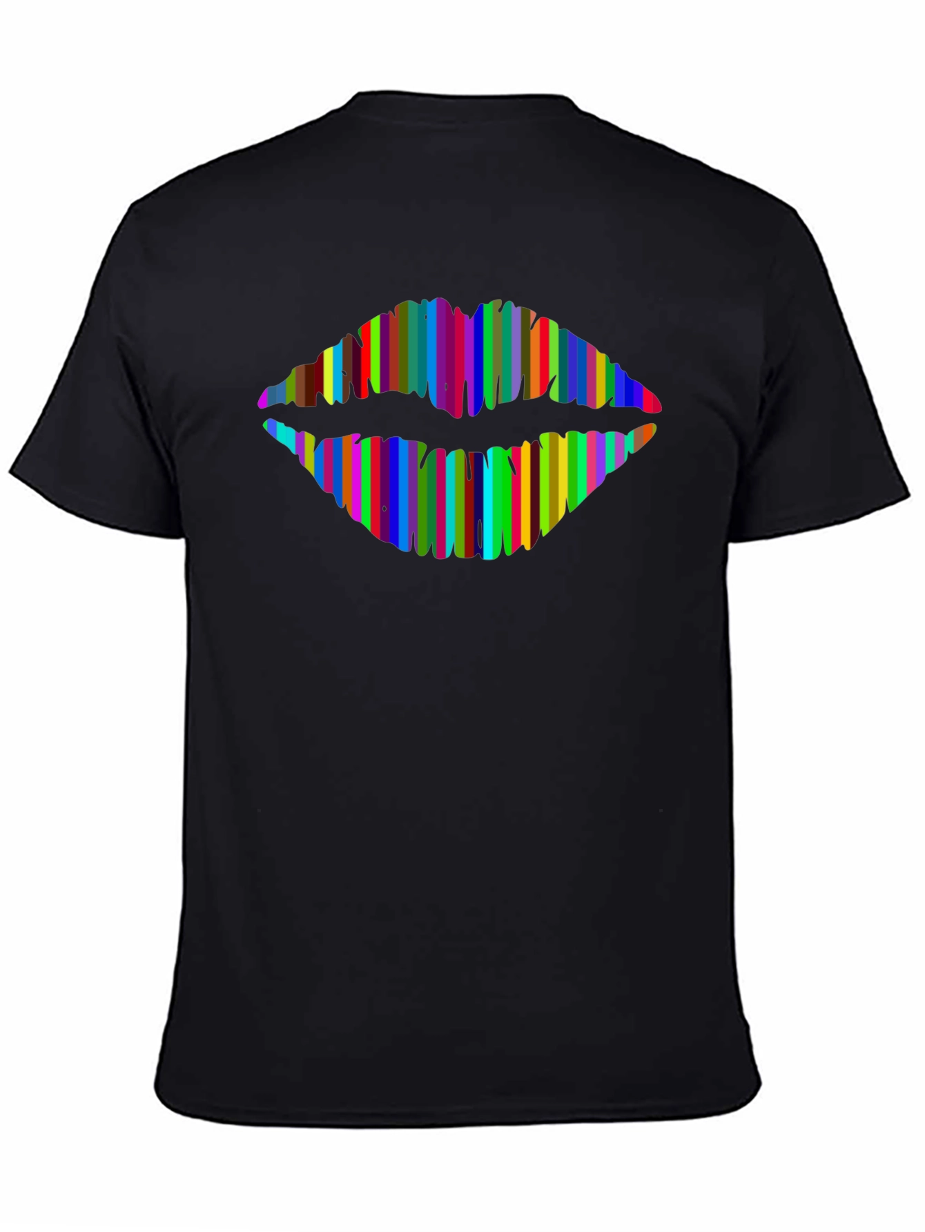 Rainbow Lips Graphic T-Shirt - Modern Style