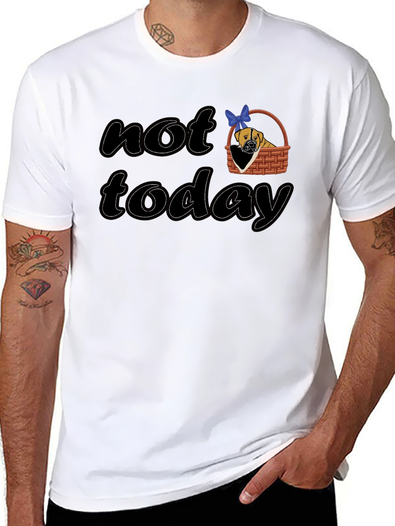 Not Today Dog Graphic T-Shirt