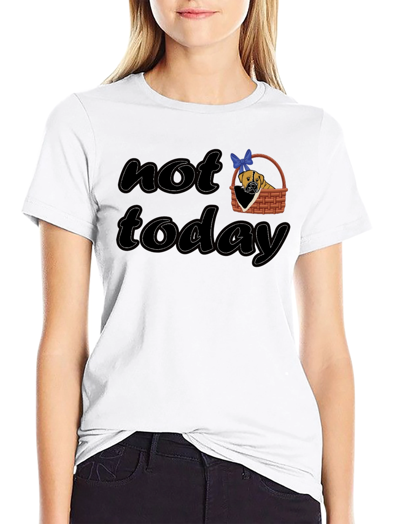 Not Today Dog Graphic T-Shirt