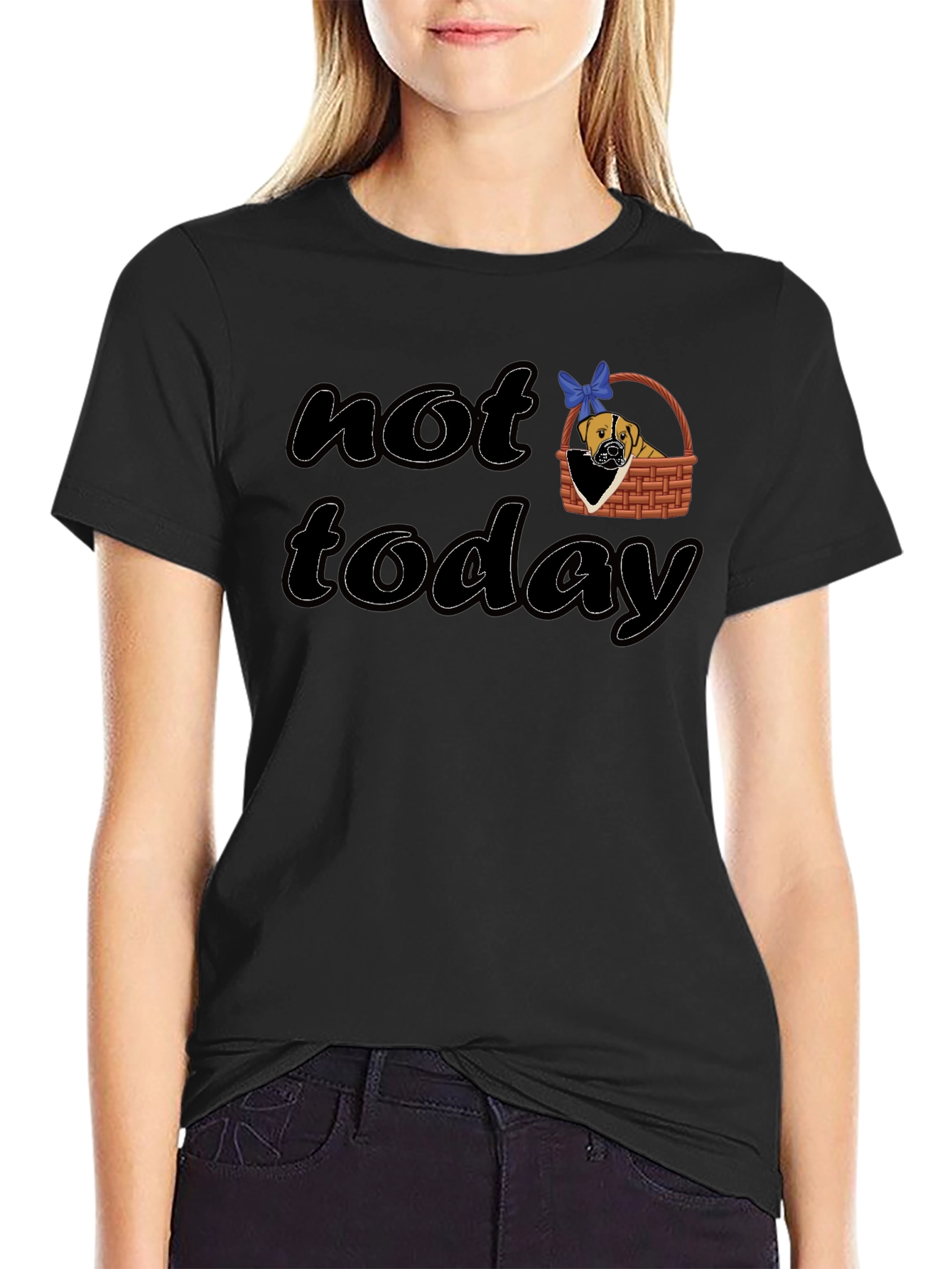 Not Today Dog Graphic T-Shirt
