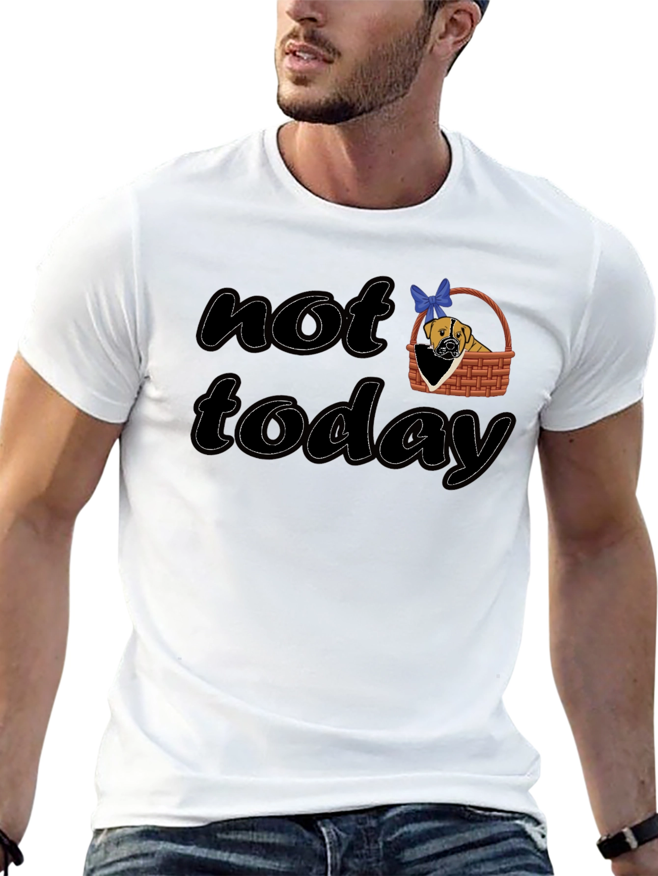Not Today Dog Graphic T-Shirt