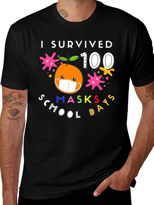 I Survived 100 Masks School Days T-Shirt