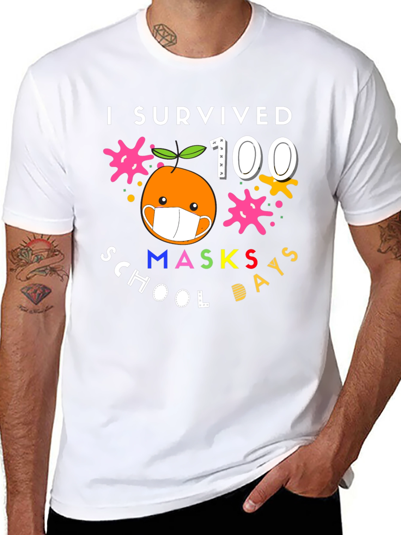 I Survived 100 Masks School Days T-Shirt