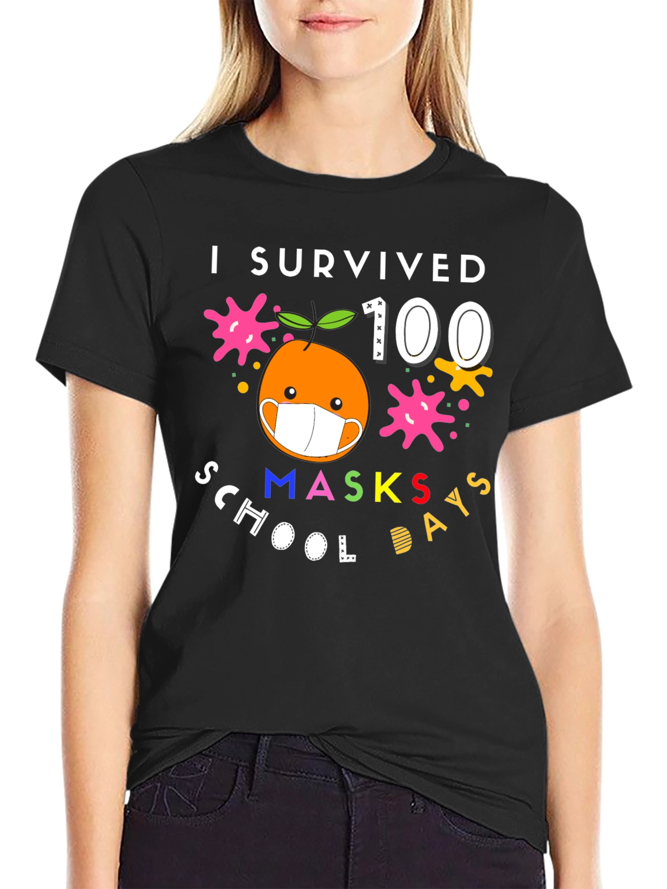 I Survived 100 Masks School Days T-Shirt