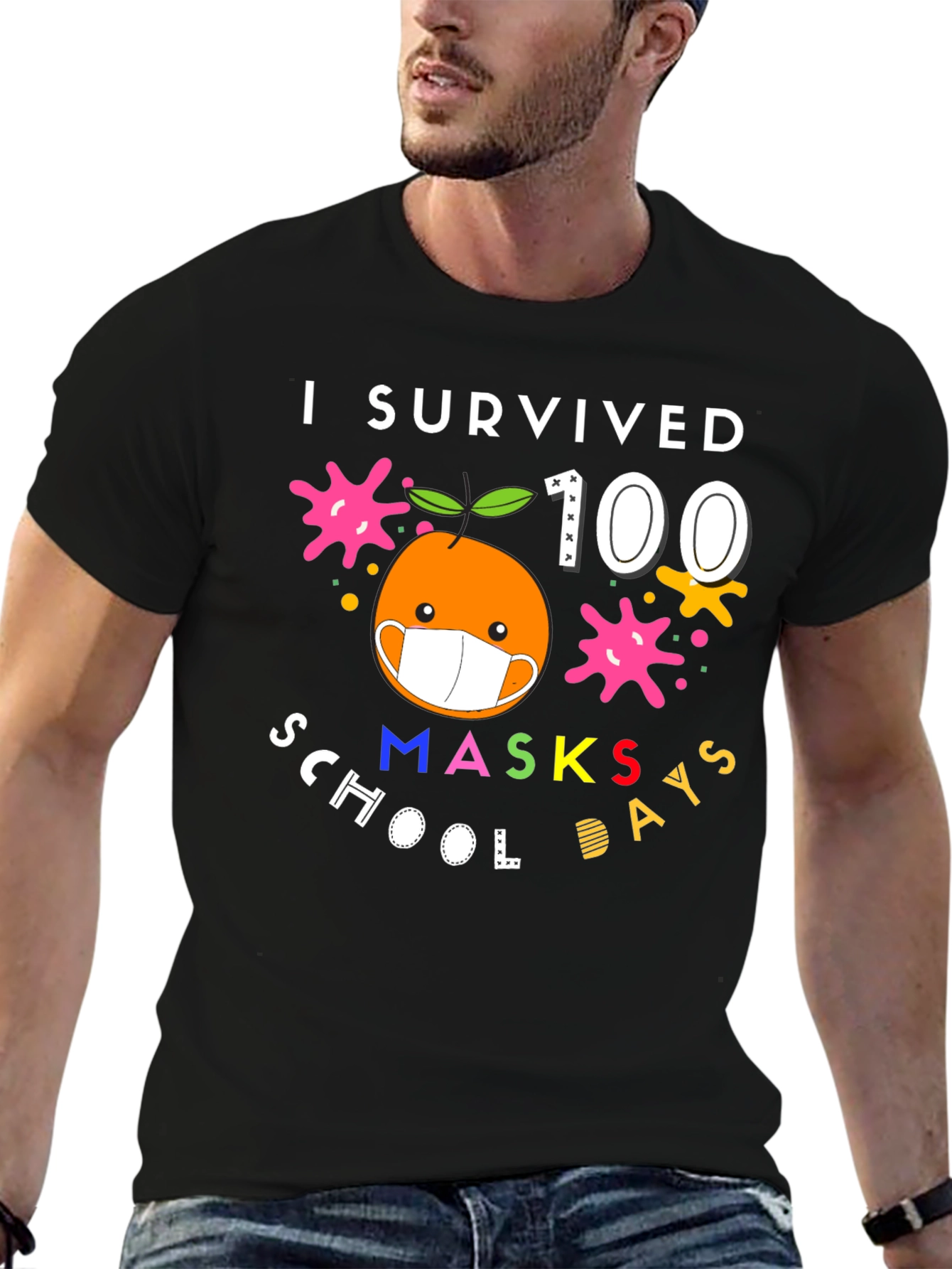 I Survived 100 Masks School Days T-Shirt