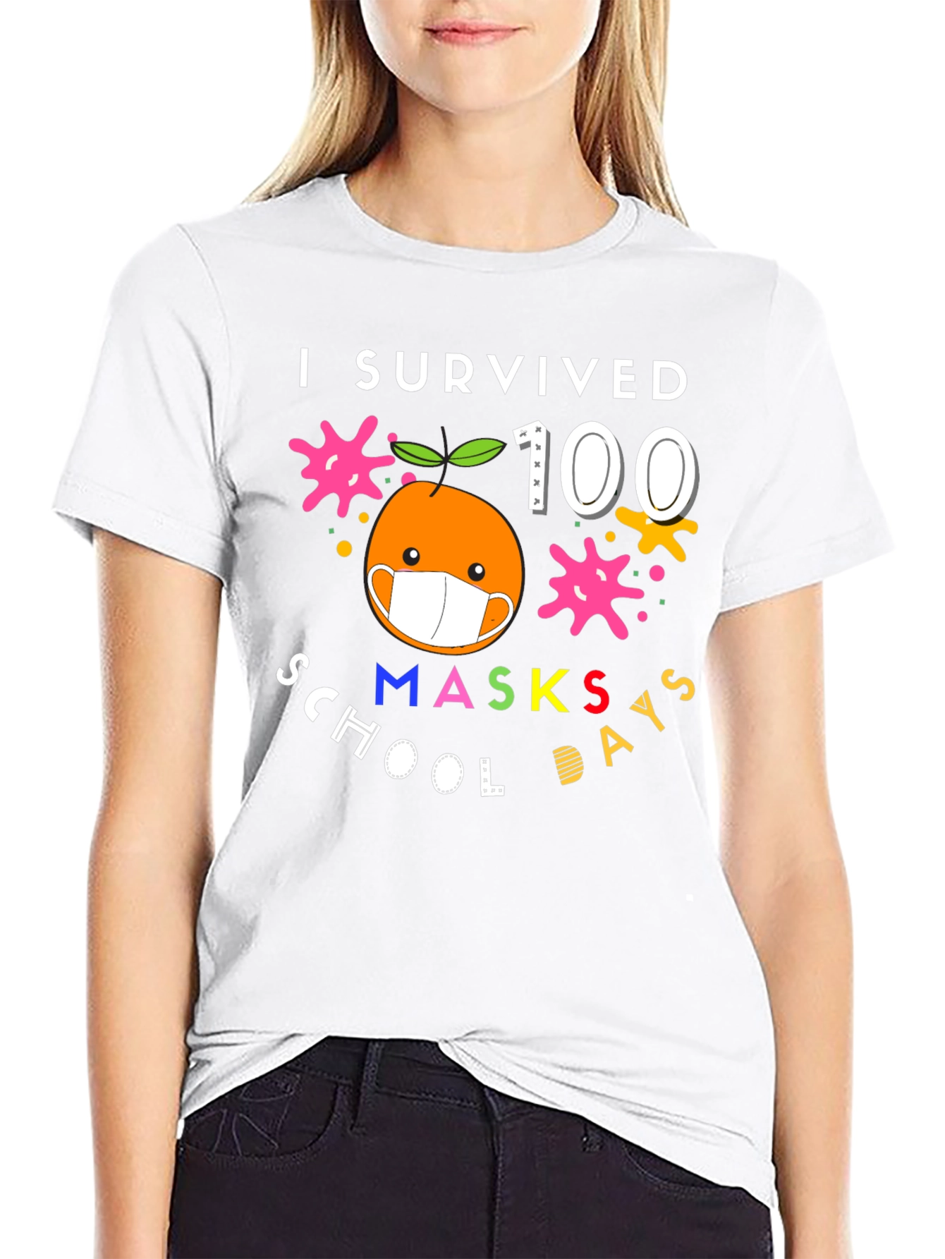 I Survived 100 Masks School Days T-Shirt